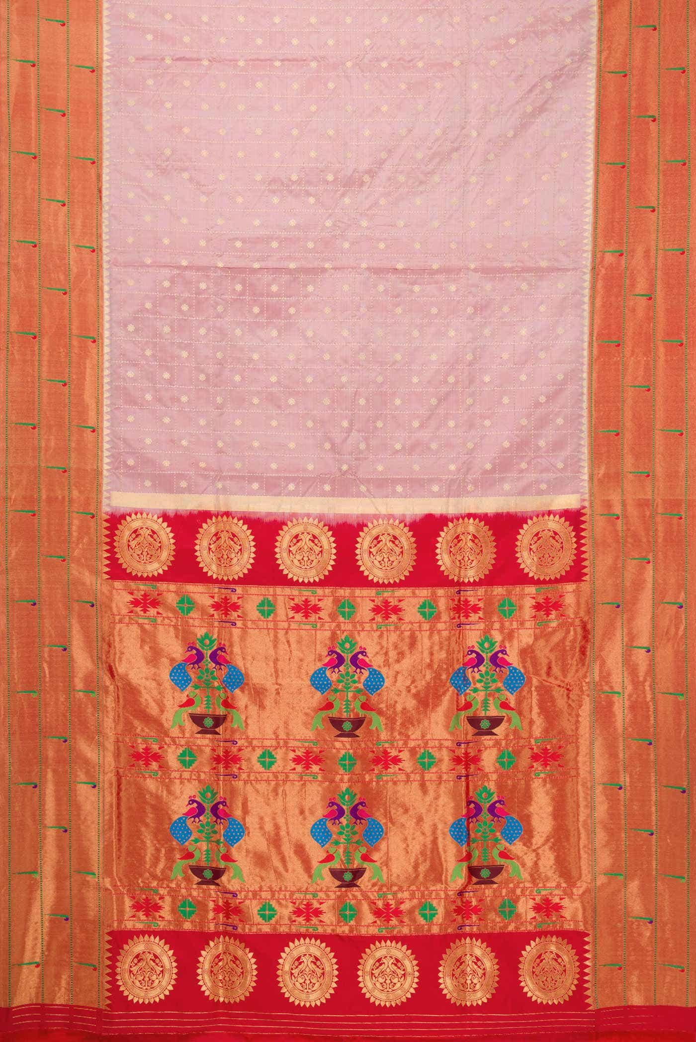 Pink Paithani Silk Saree