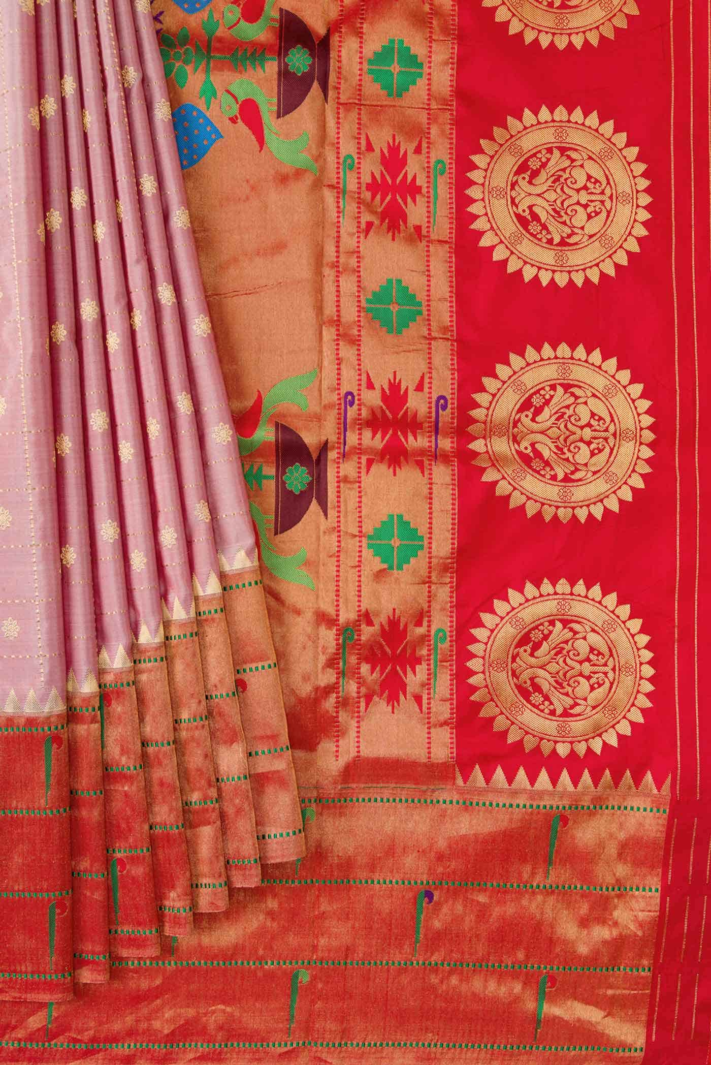 Pink Paithani Silk Saree