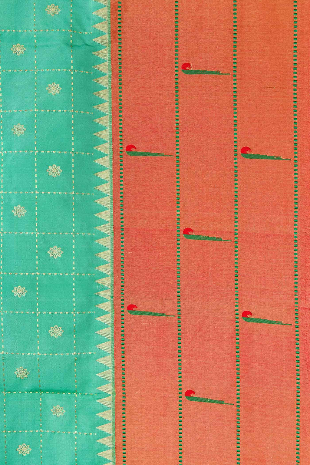 Sea Green Paithani Silk Saree