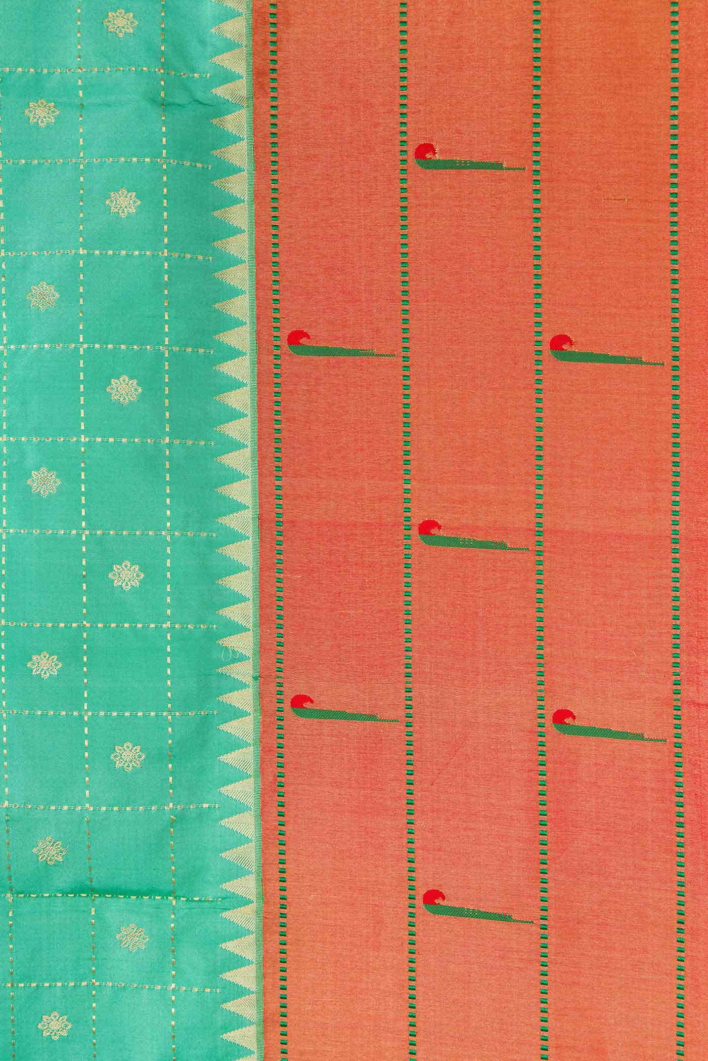 Sea Green Paithani Silk Saree