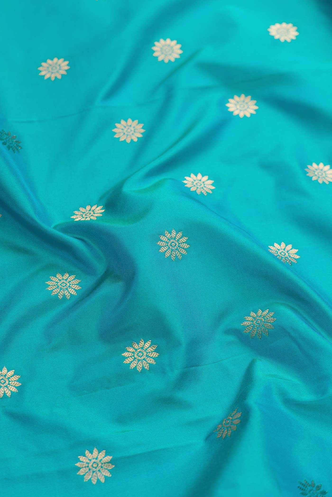 Sky Blue Dual Tone Paithani Silk Saree