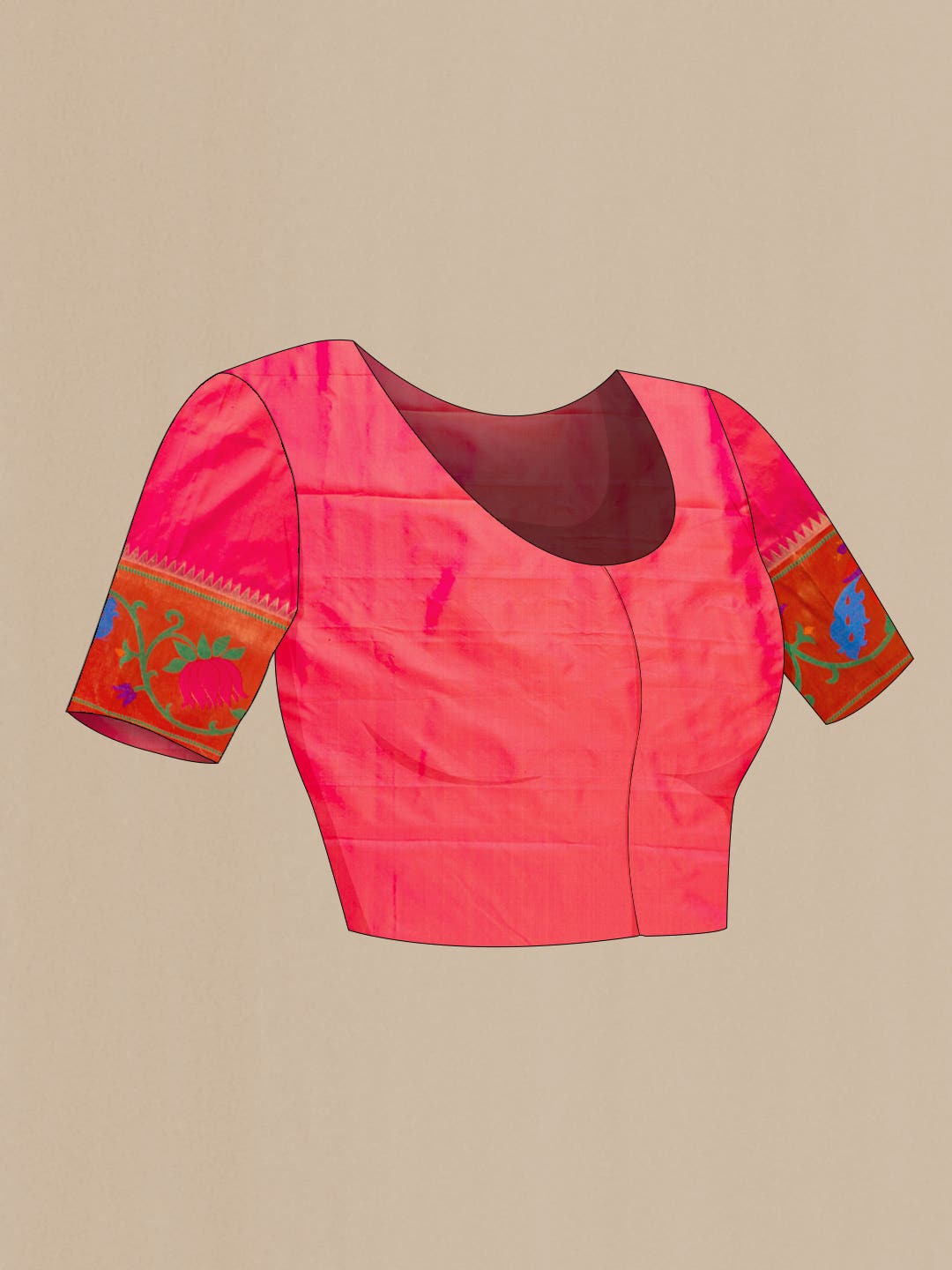 Pink Dual Tone Paithani Silk Saree