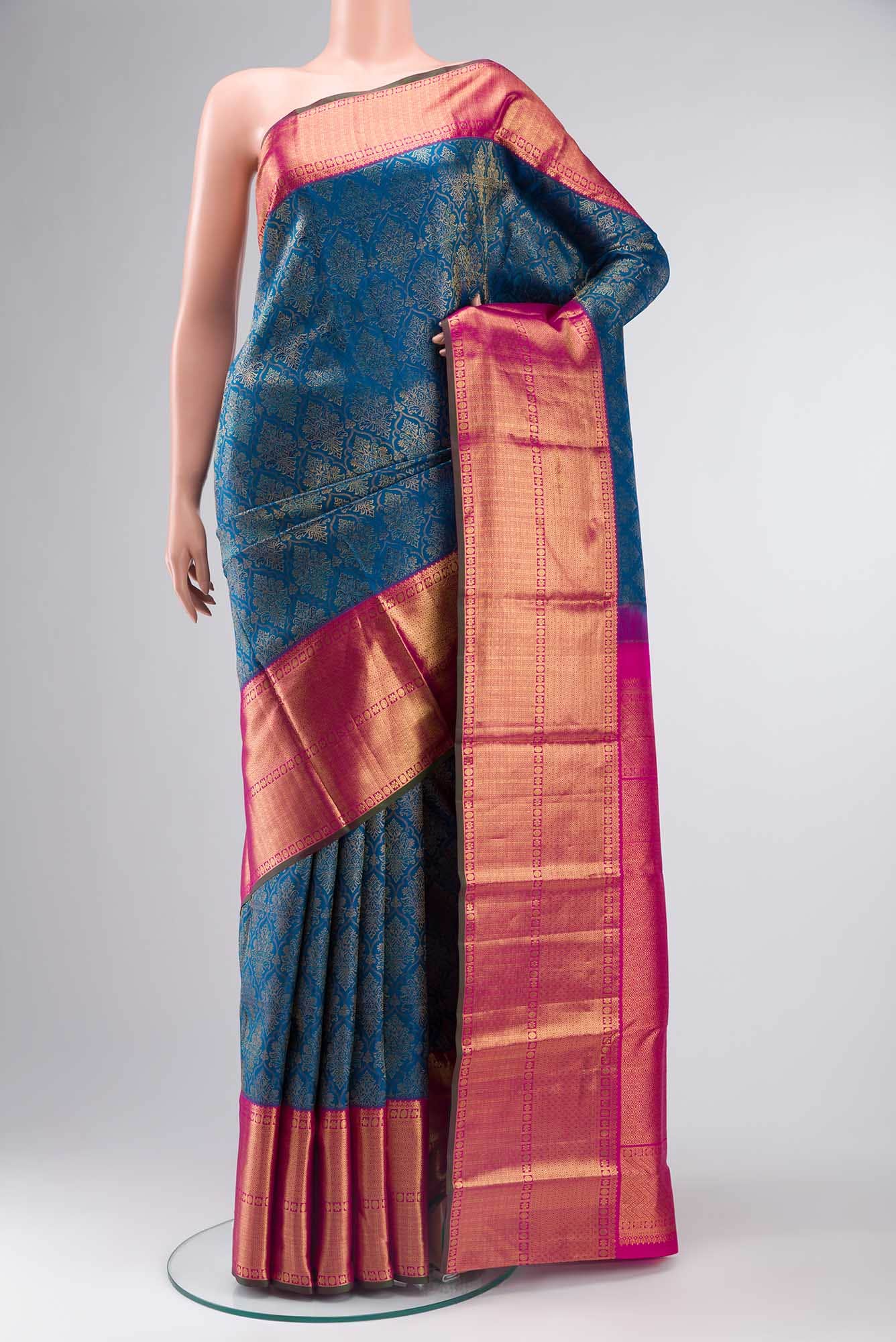 Blue Kanchipuram Silk Saree