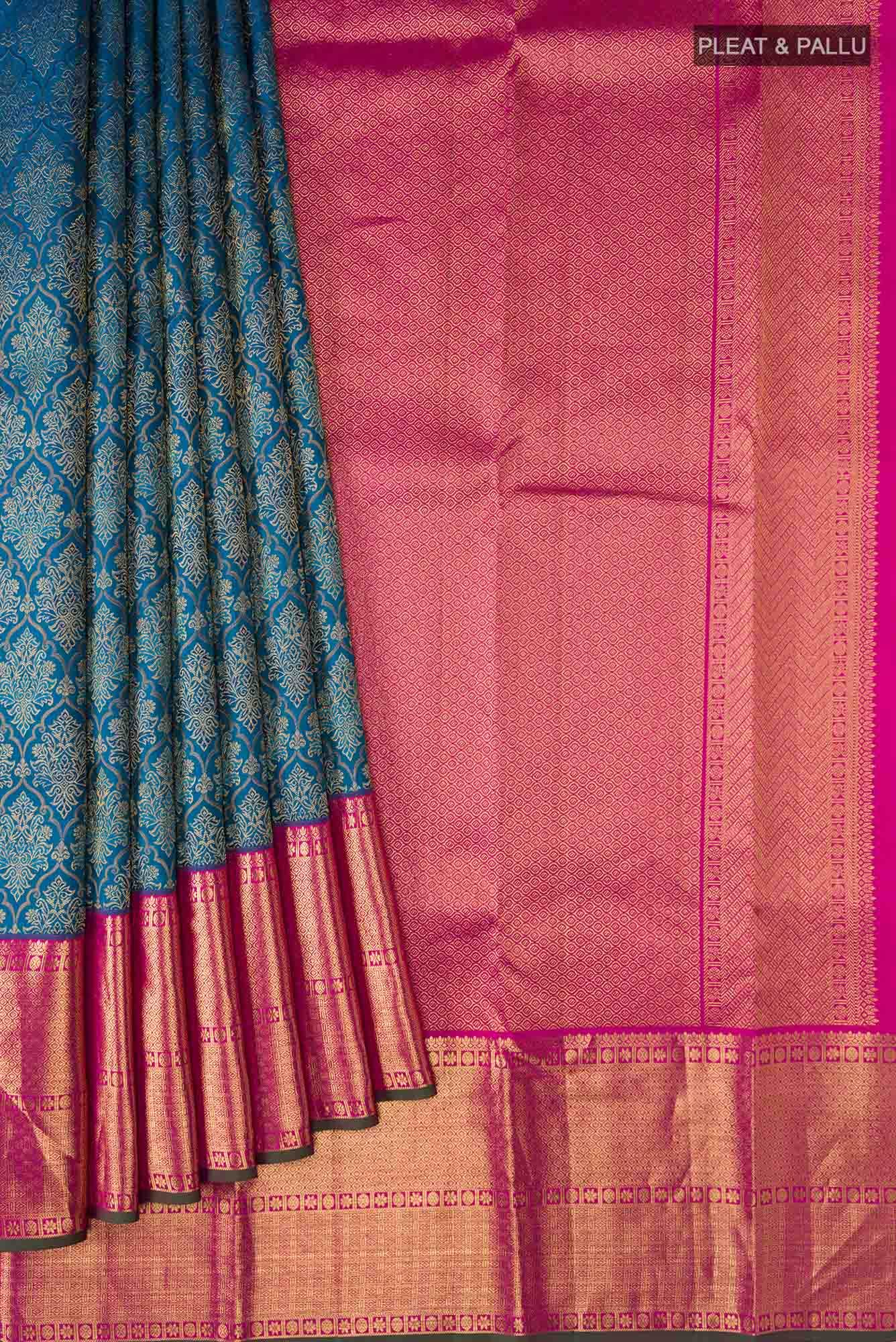 Blue Kanchipuram Silk Saree