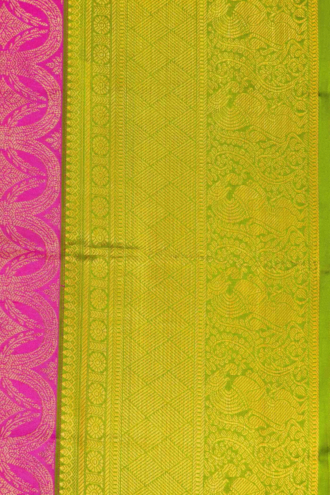 Pink Dual Tone Kanchipuram Silk Saree
