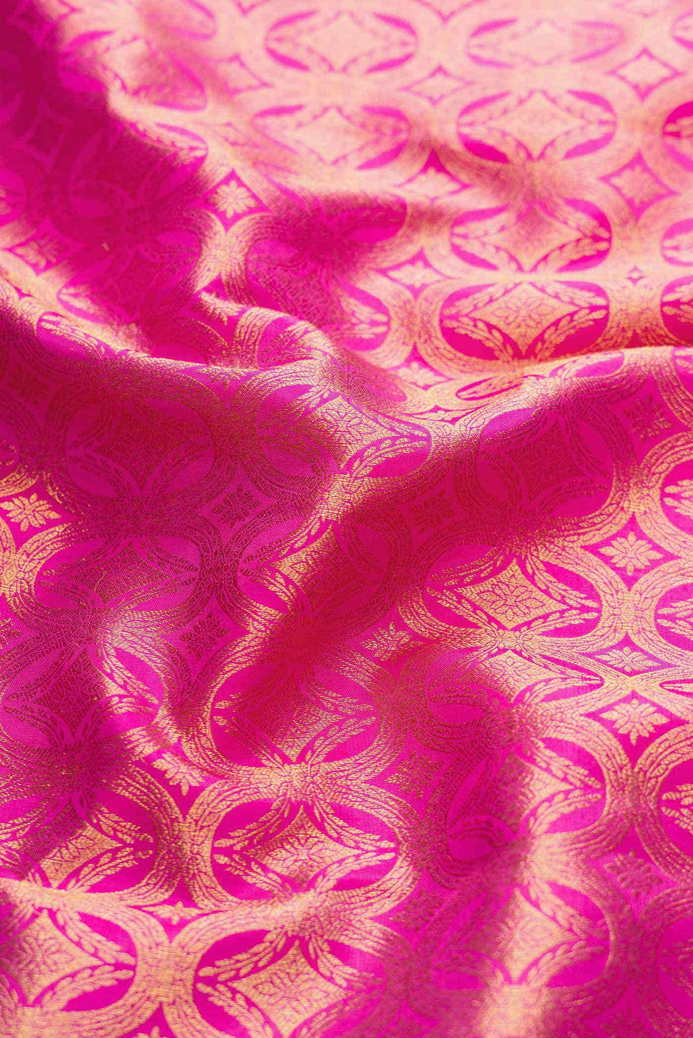 Pink Dual Tone Kanchipuram Silk Saree