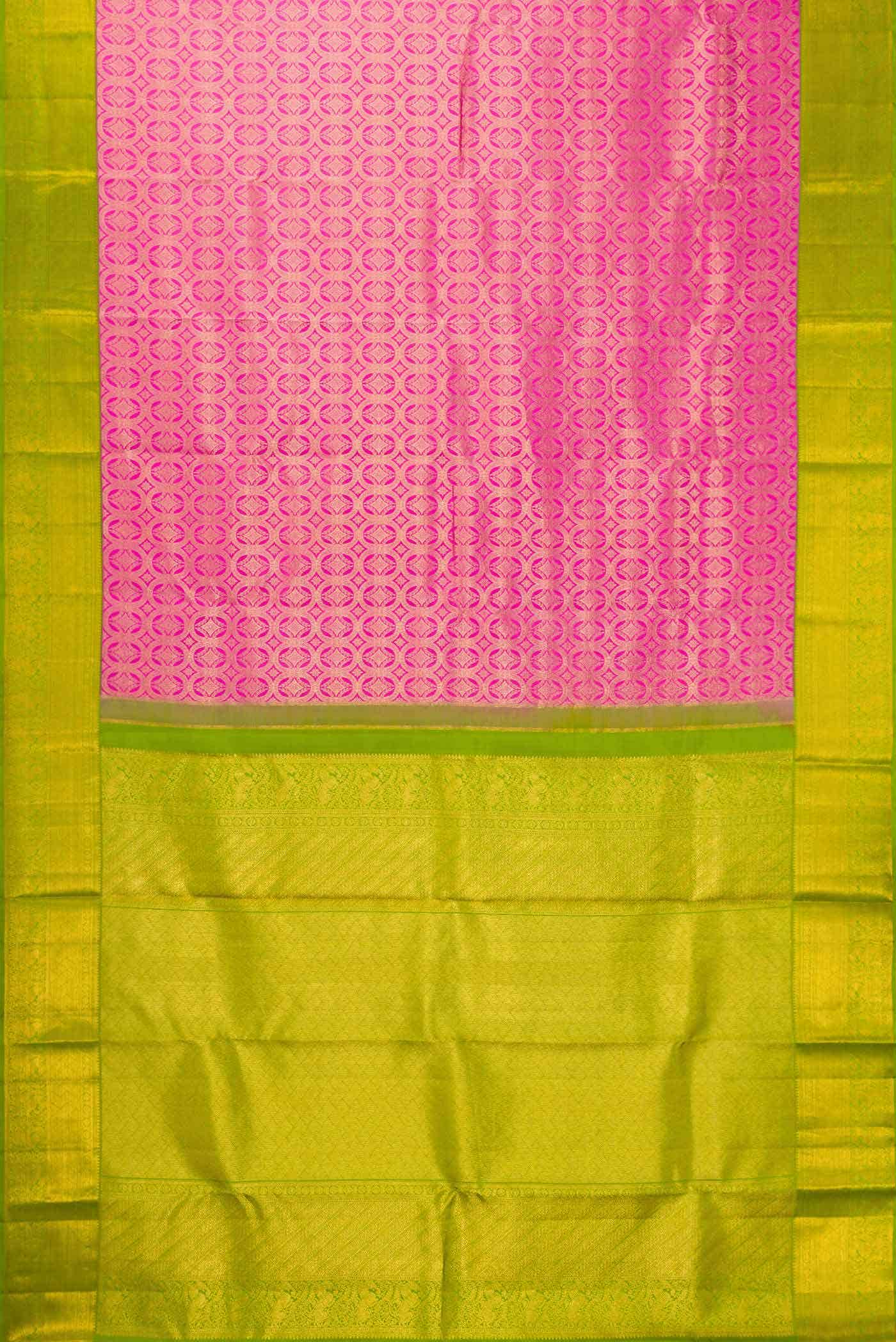 Pink Dual Tone Kanchipuram Silk Saree