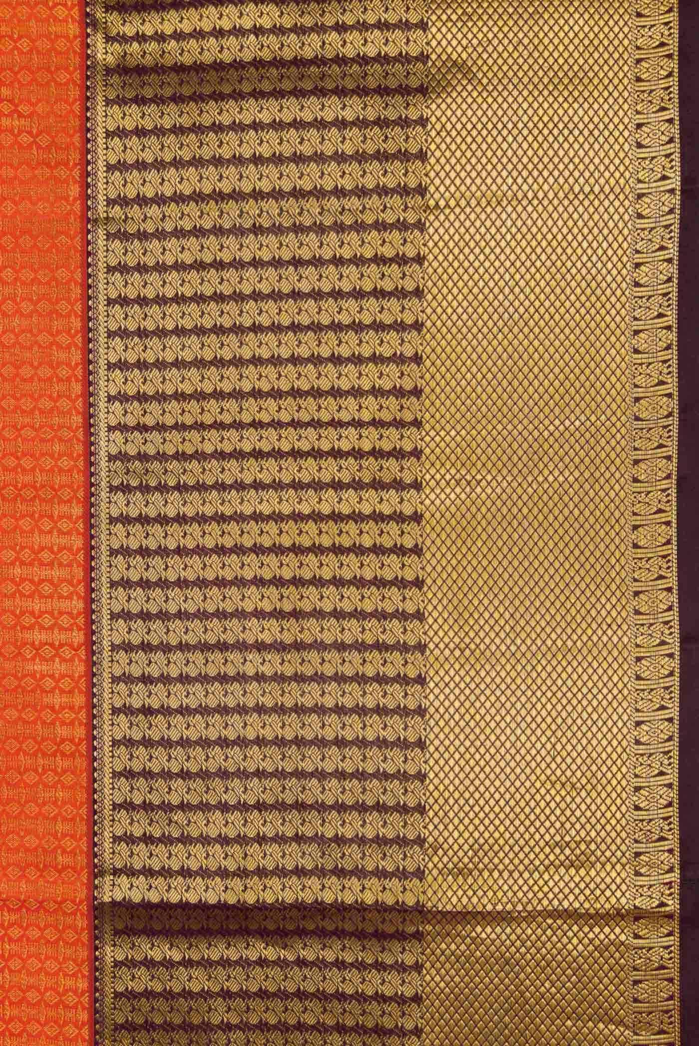 Orange Kanchipuram Silk Saree