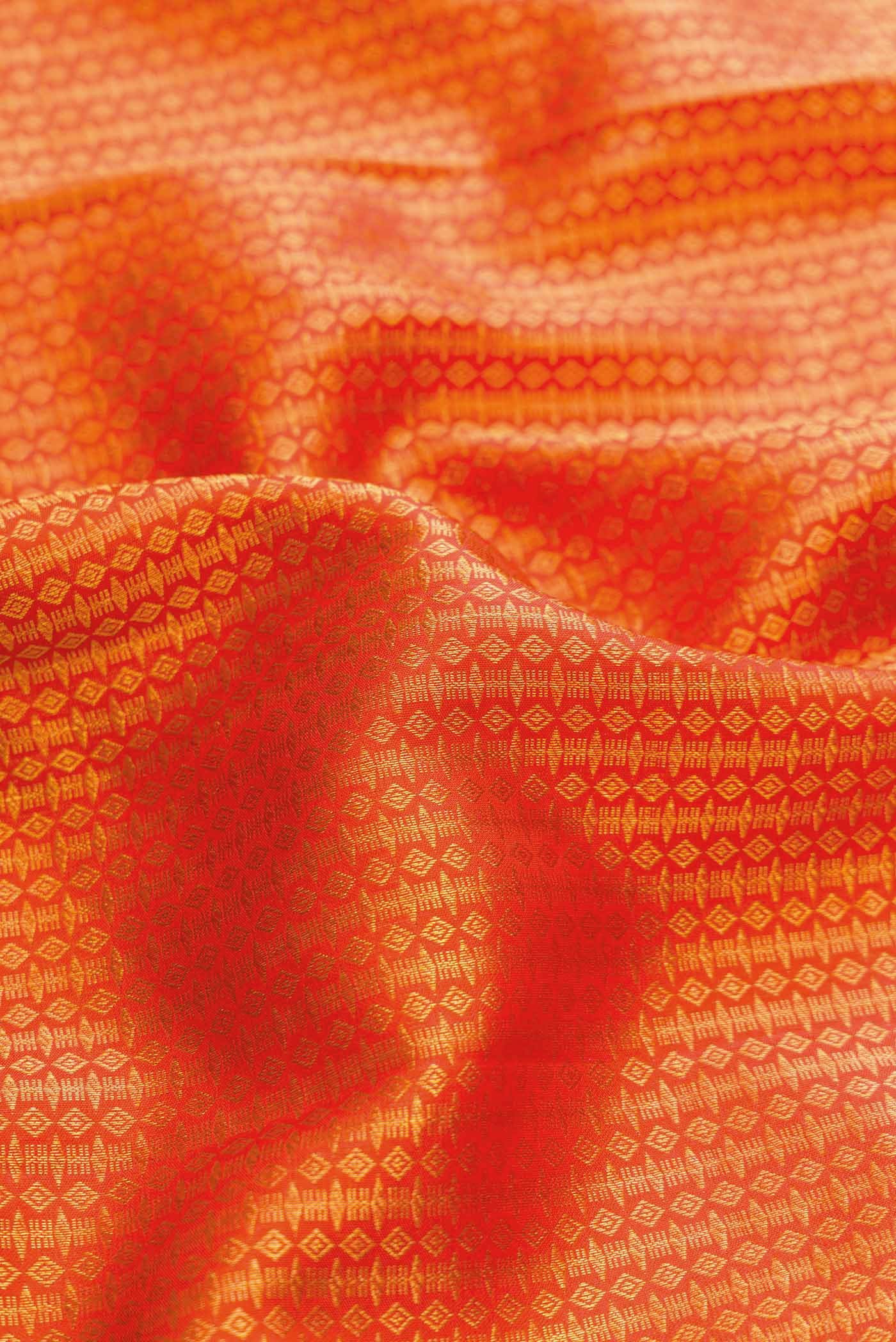 Orange Kanchipuram Silk Saree