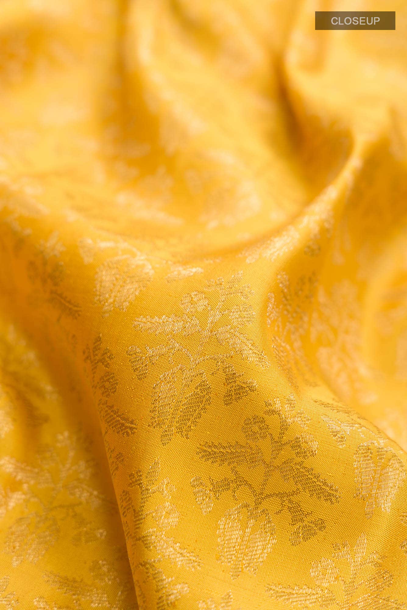 Yellow Kanchipuram Silk Saree
