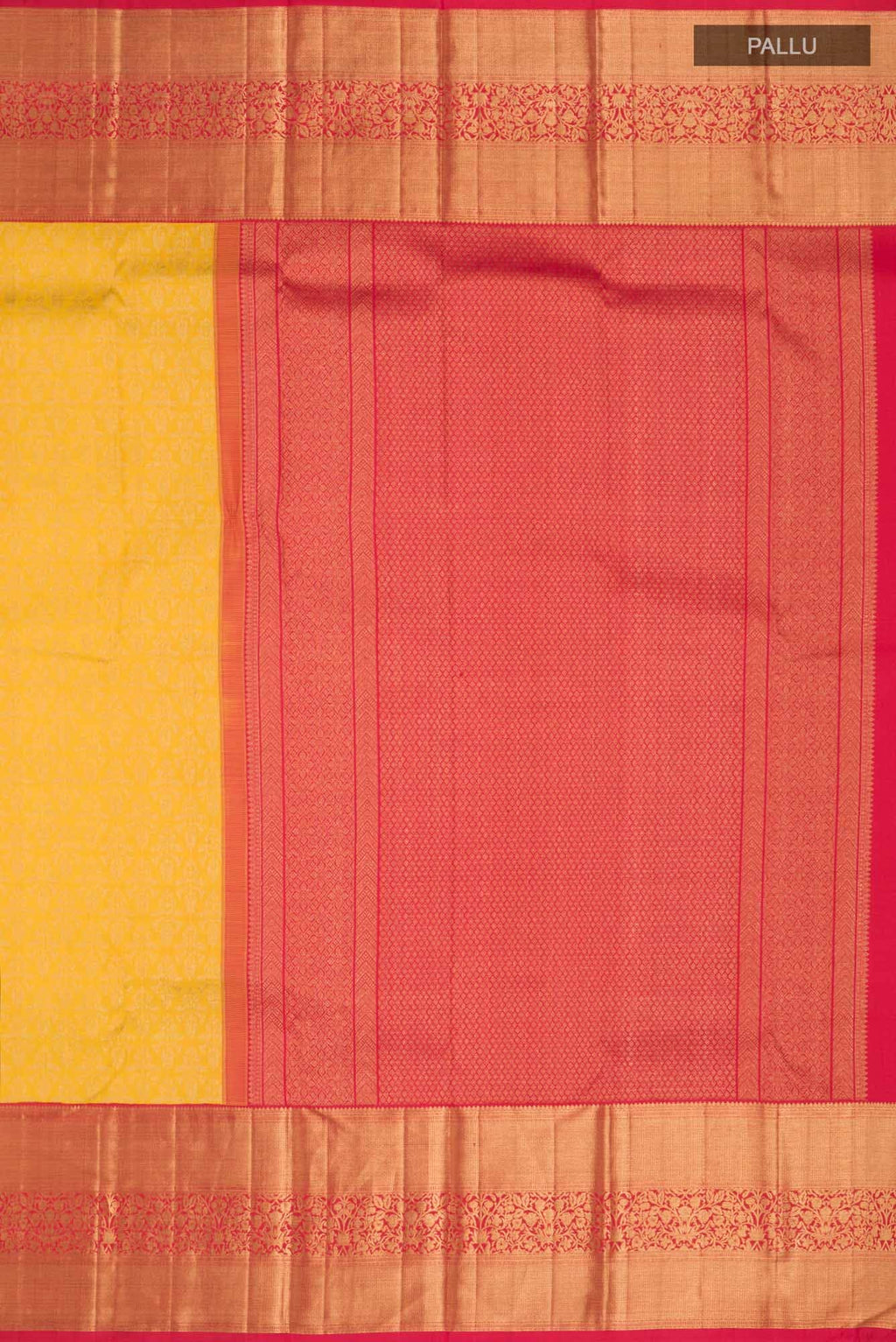 Yellow Kanchipuram Silk Saree