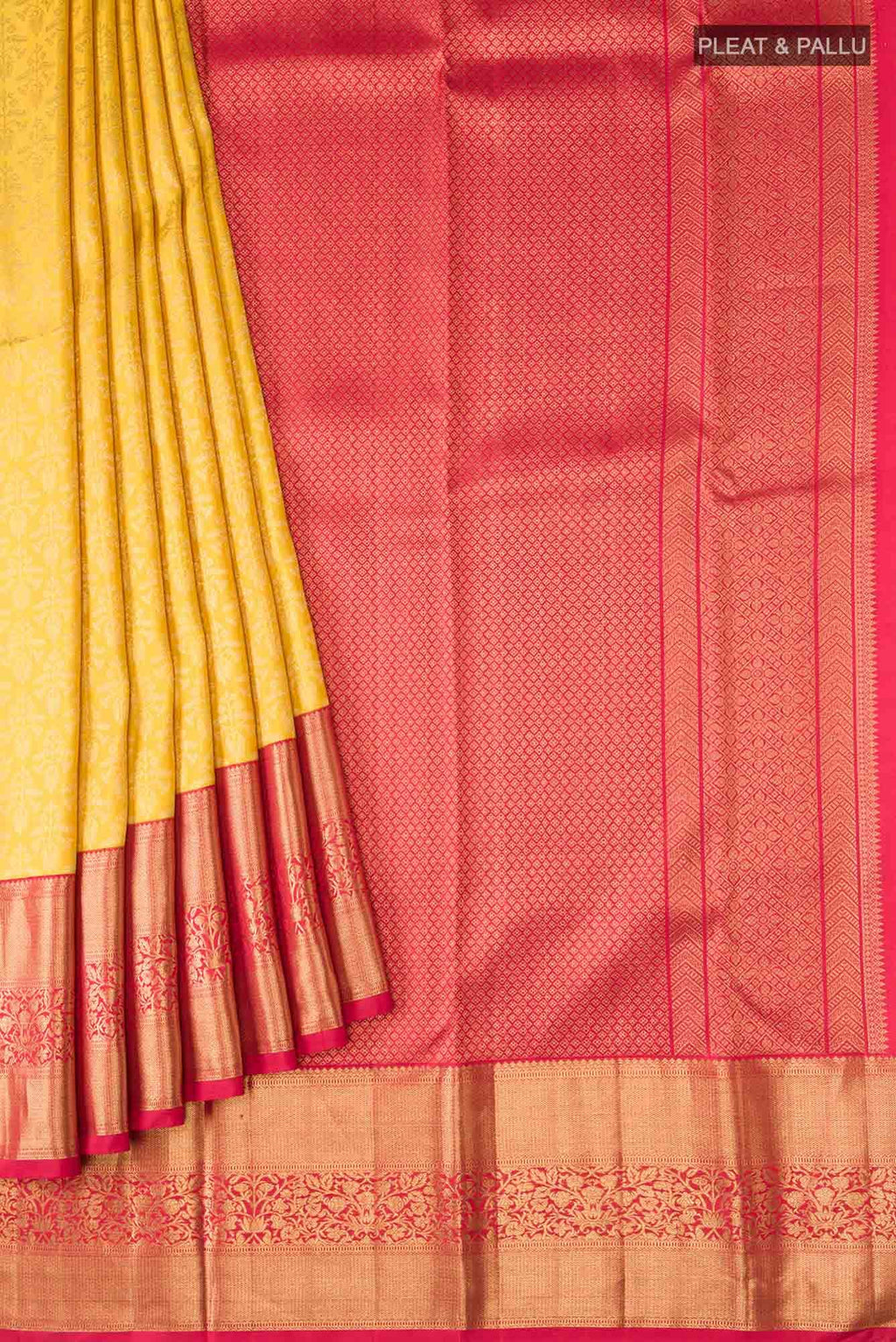 Yellow Kanchipuram Silk Saree