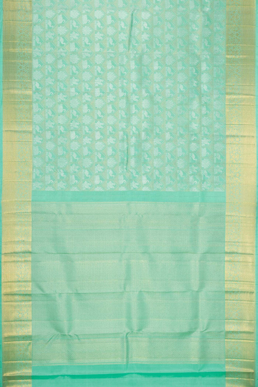 Blue Dual Tone Kanchipuram Silk Saree