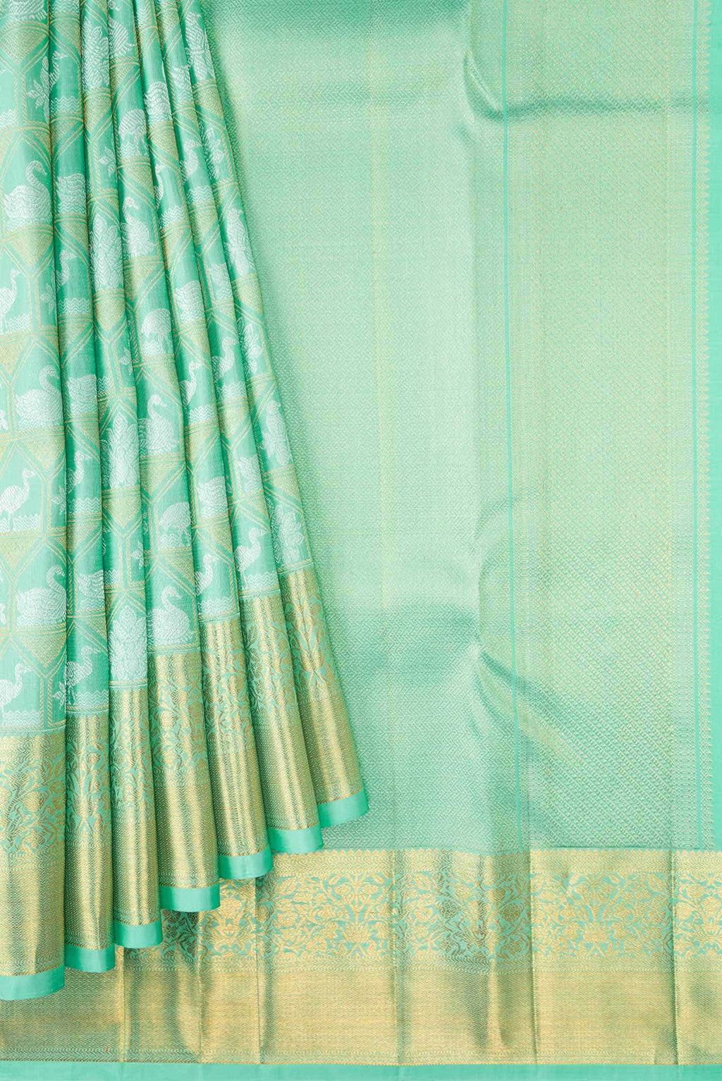 Blue Dual Tone Kanchipuram Silk Saree