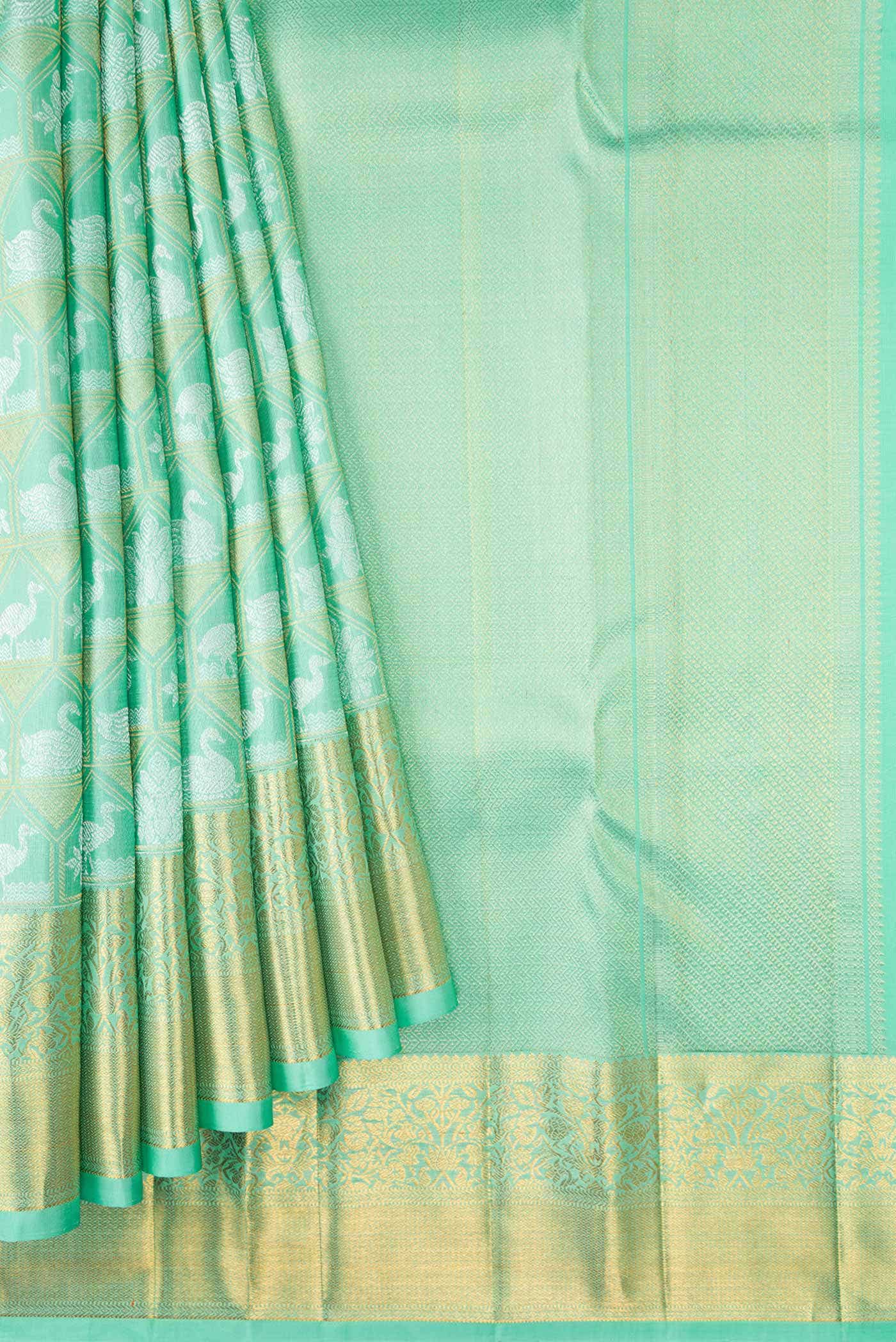 Blue Dual Tone Kanchipuram Silk Saree