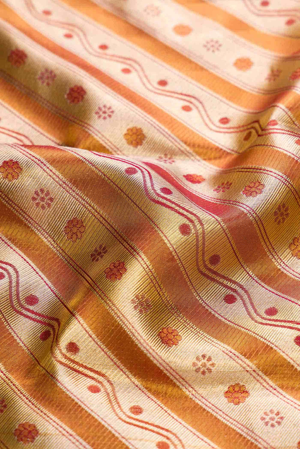 Maroon Dual Tone Kanchipuram Tissue Silk Saree