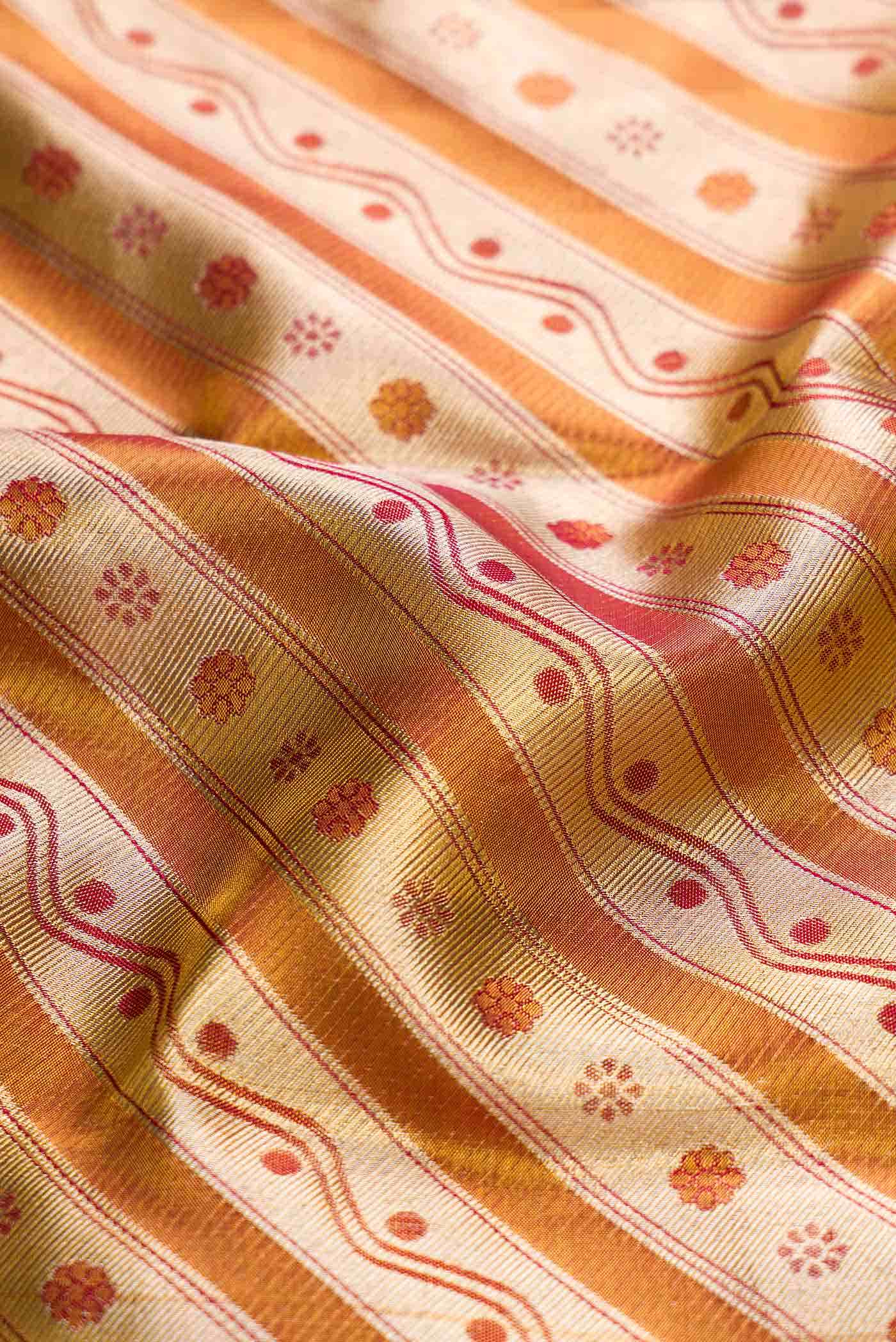 Maroon Dual Tone Kanchipuram Tissue Silk Saree