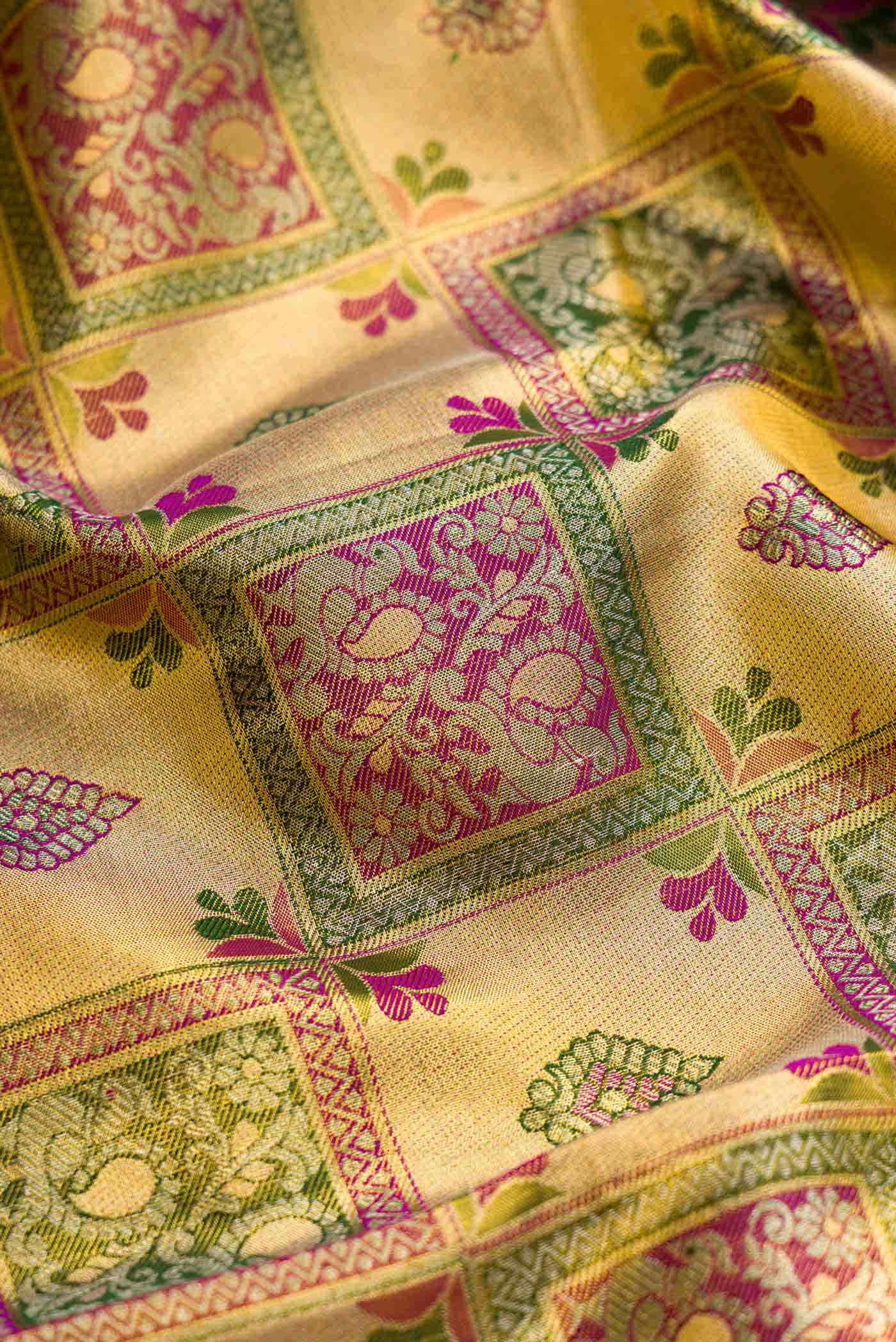 Gold Kanchipuram Tissue Silk Saree
