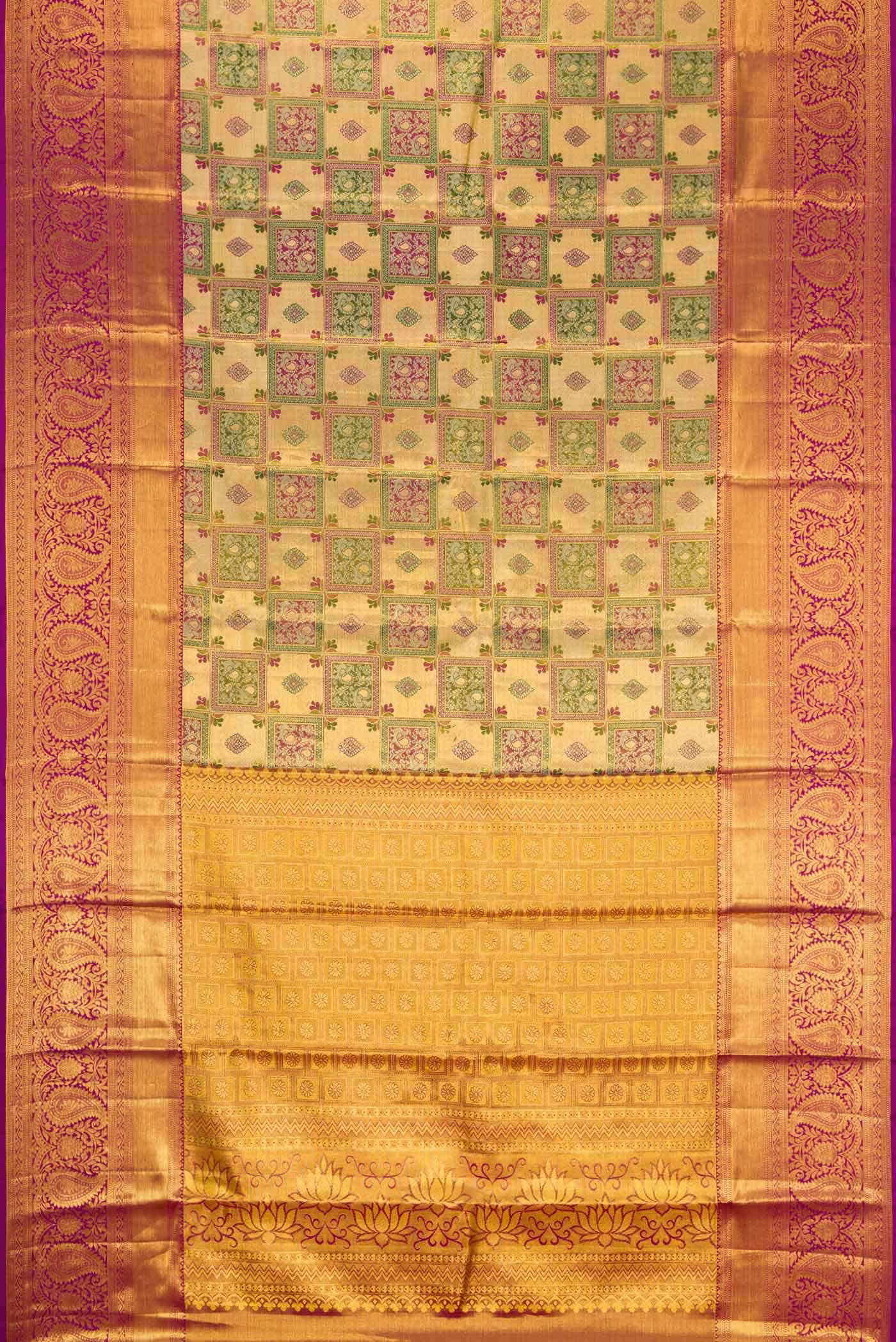 Gold Kanchipuram Tissue Silk Saree