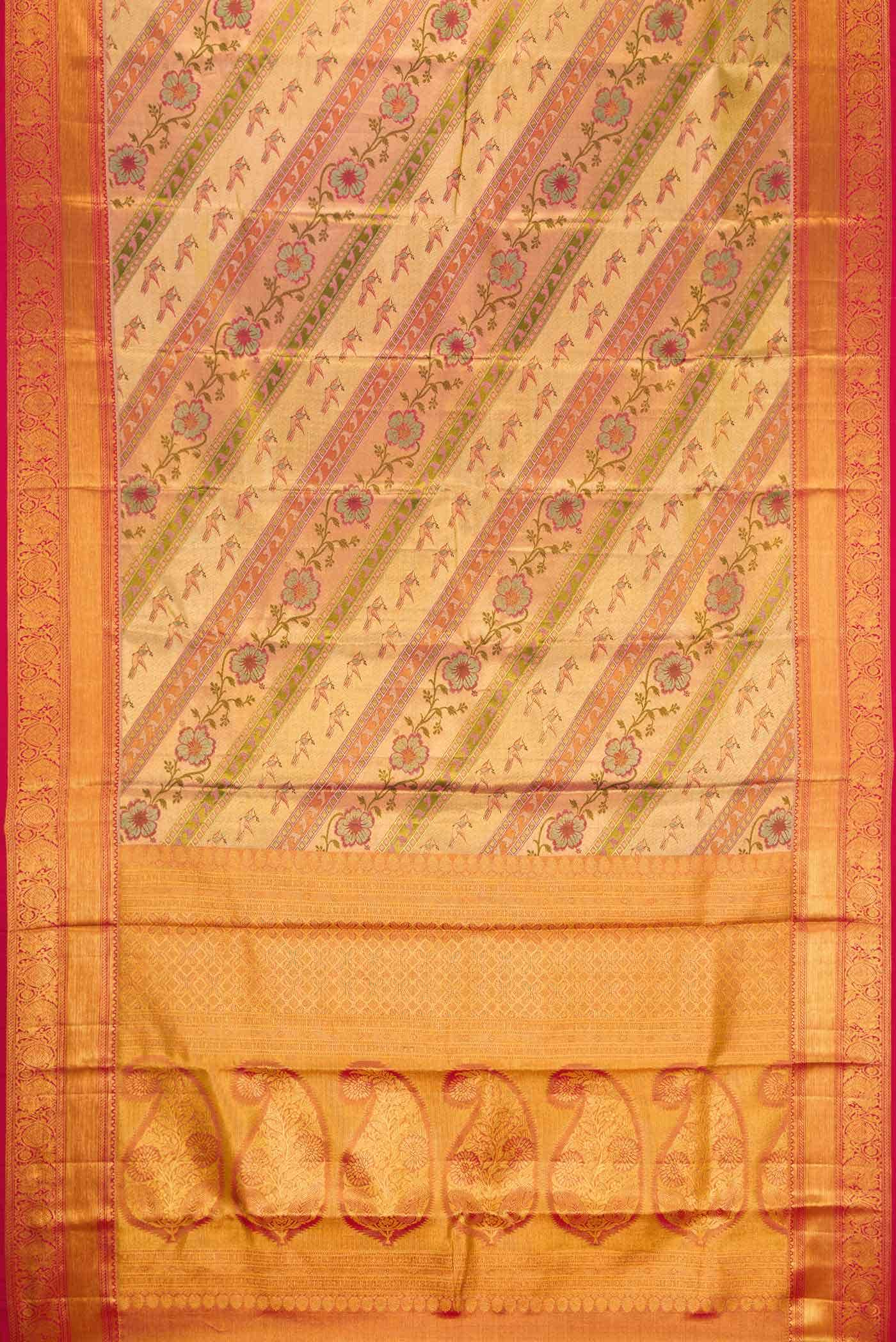 Gold Kanchipuram Tissue Silk Saree