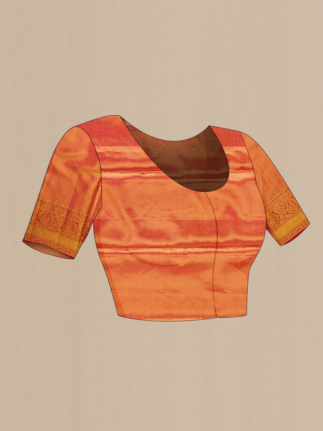 Gold Dual Tone Kanchipuram Tissue Silk Saree