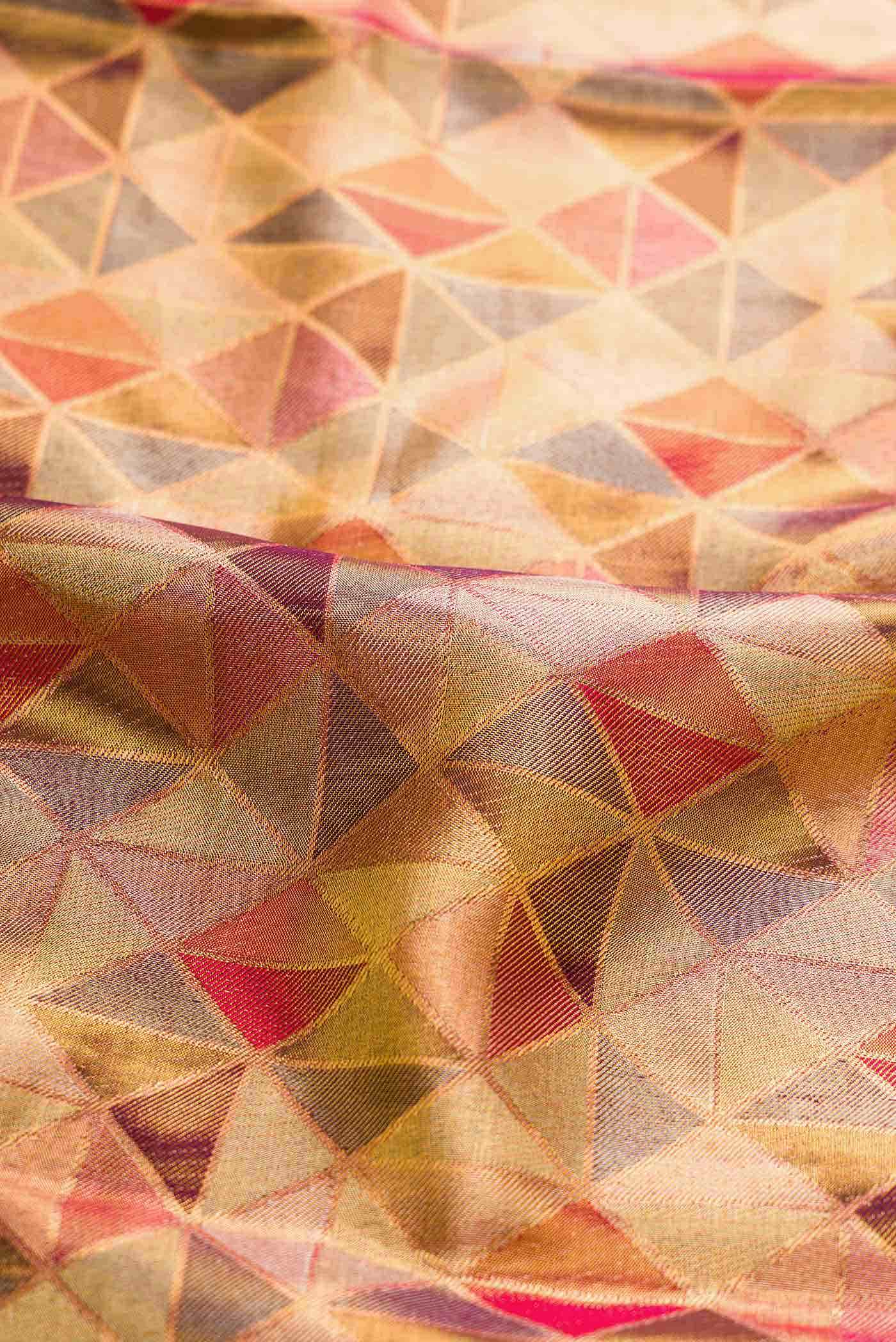 Gold Dual Tone Kanchipuram Tissue Silk Saree