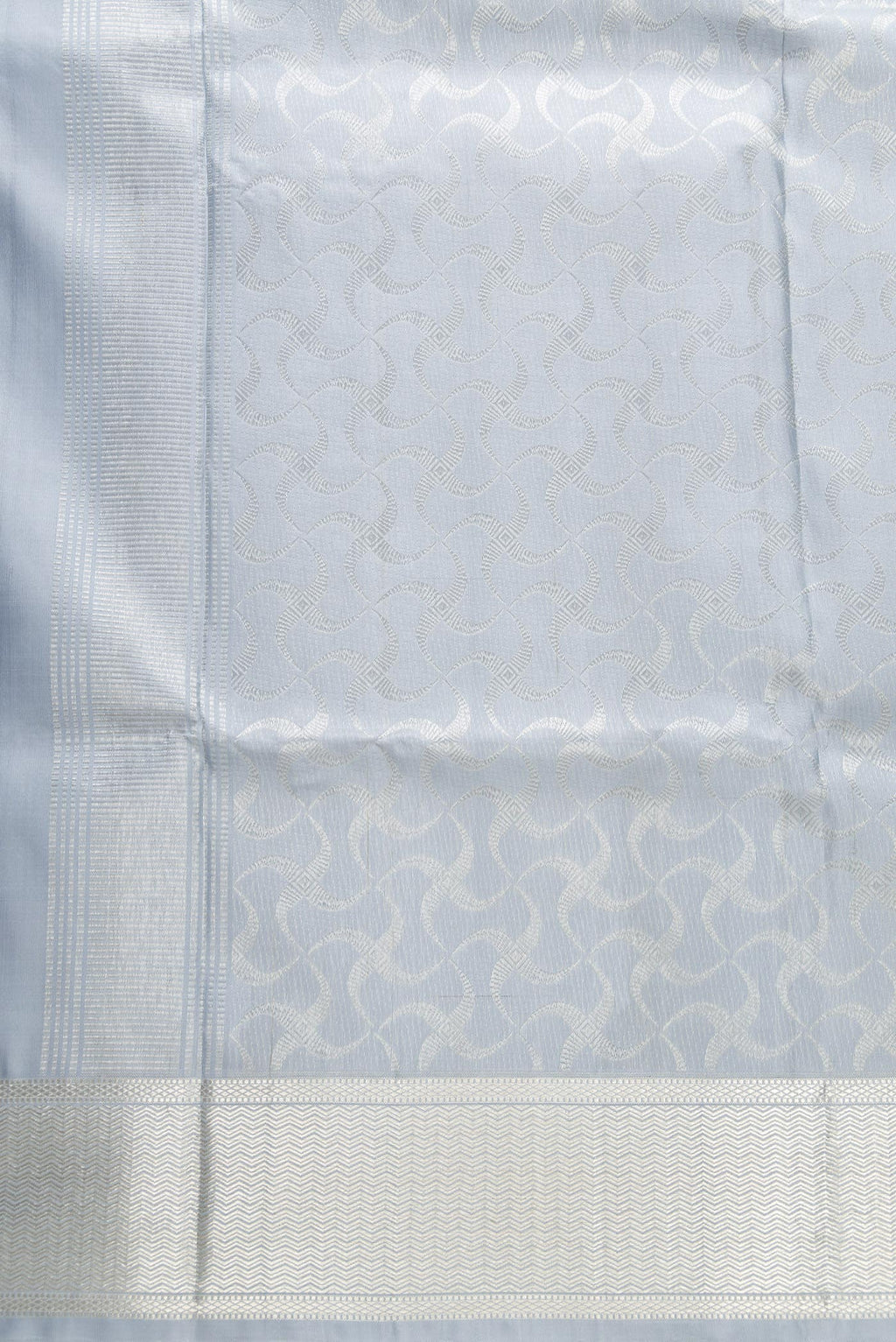 Grey Silk Dhoti With Angavastram (9X 5) Muzham