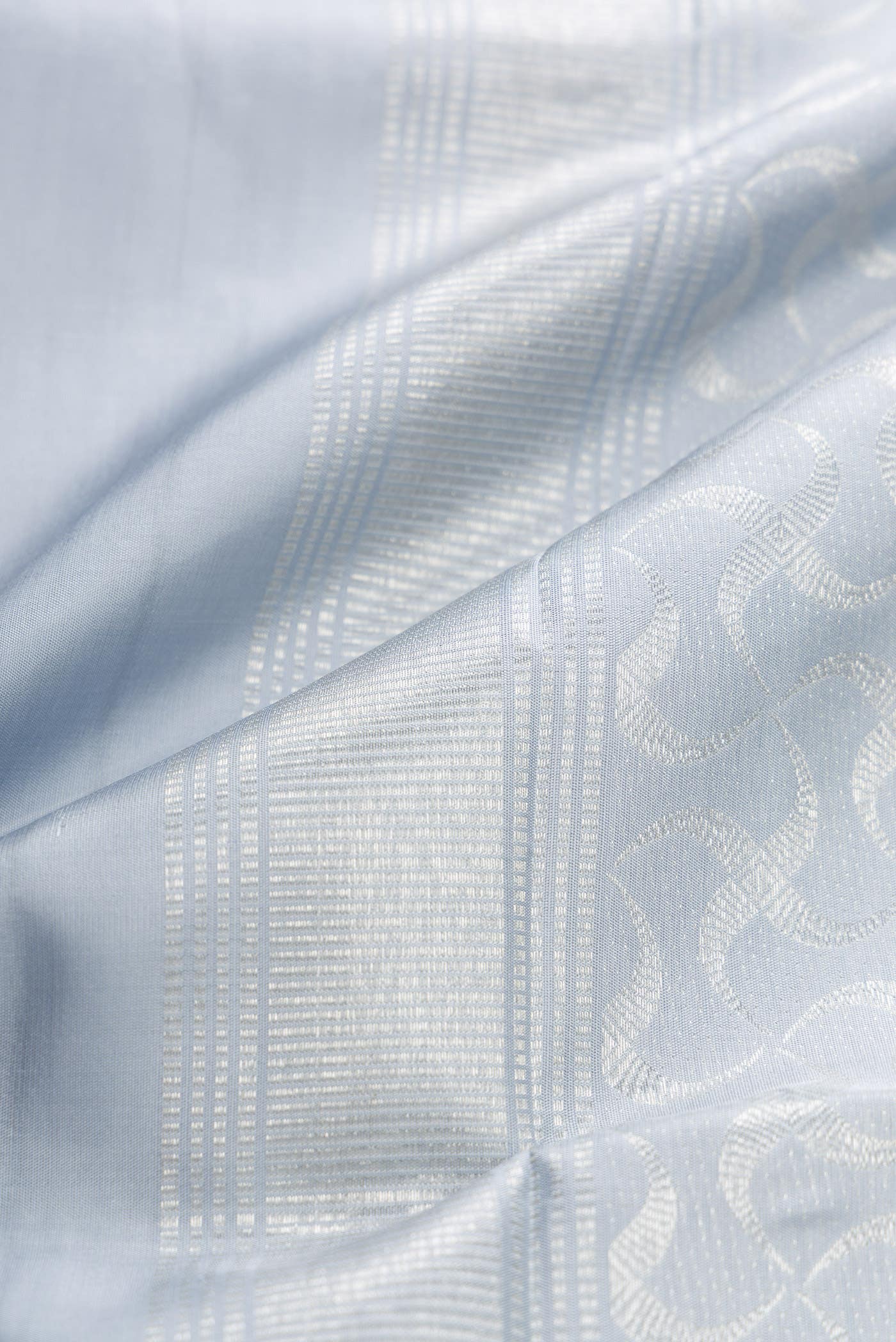 Grey Silk Dhoti With Angavastram (9X 5) Muzham