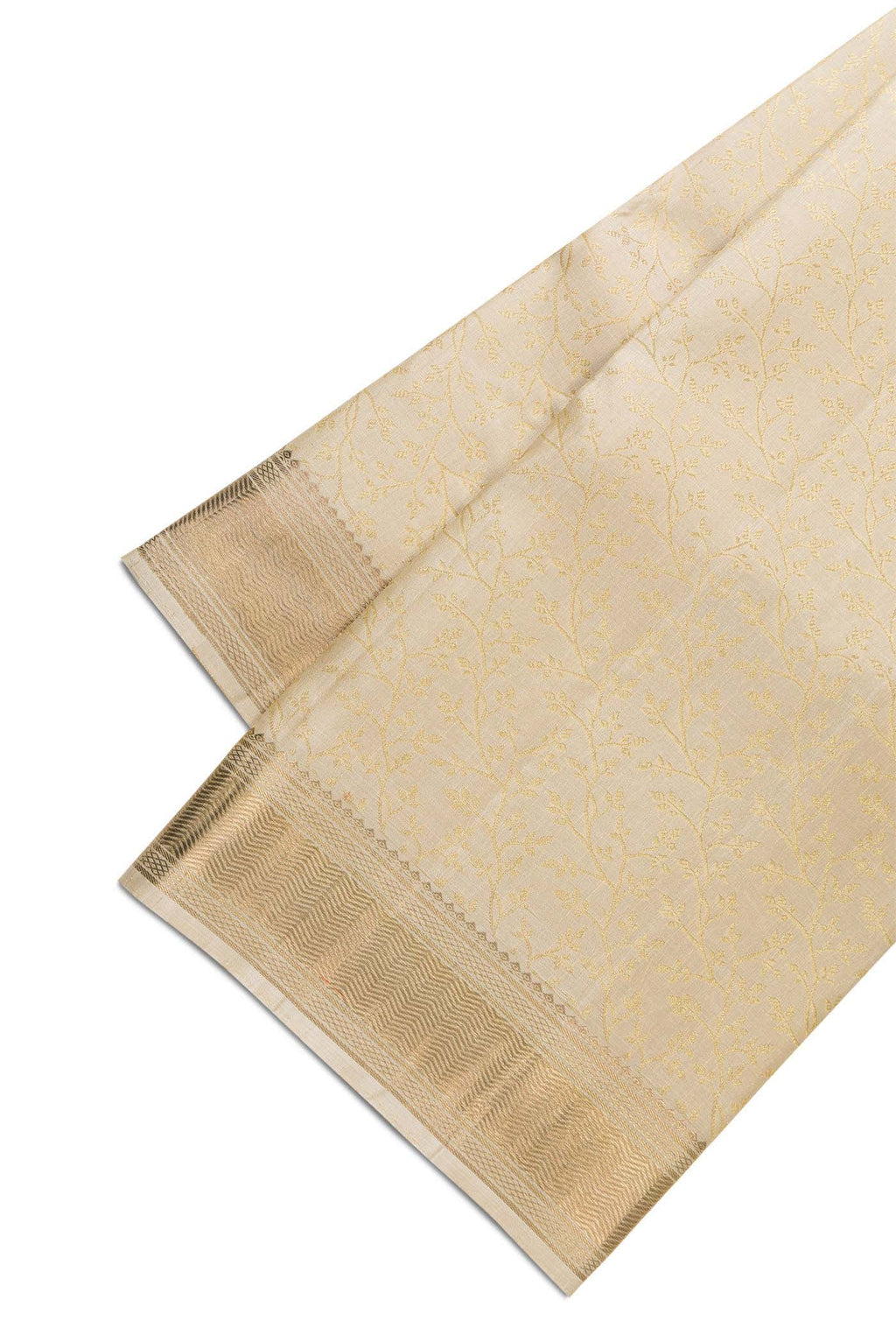Gold Silk Dhoti With Angavastram (9X 5) Muzham