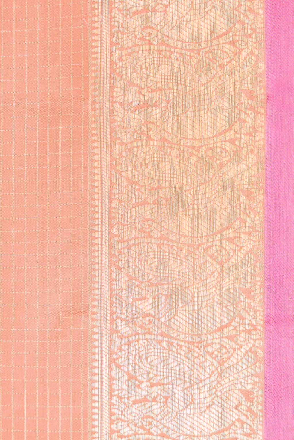 Peach Kanchipuram Silk Saree