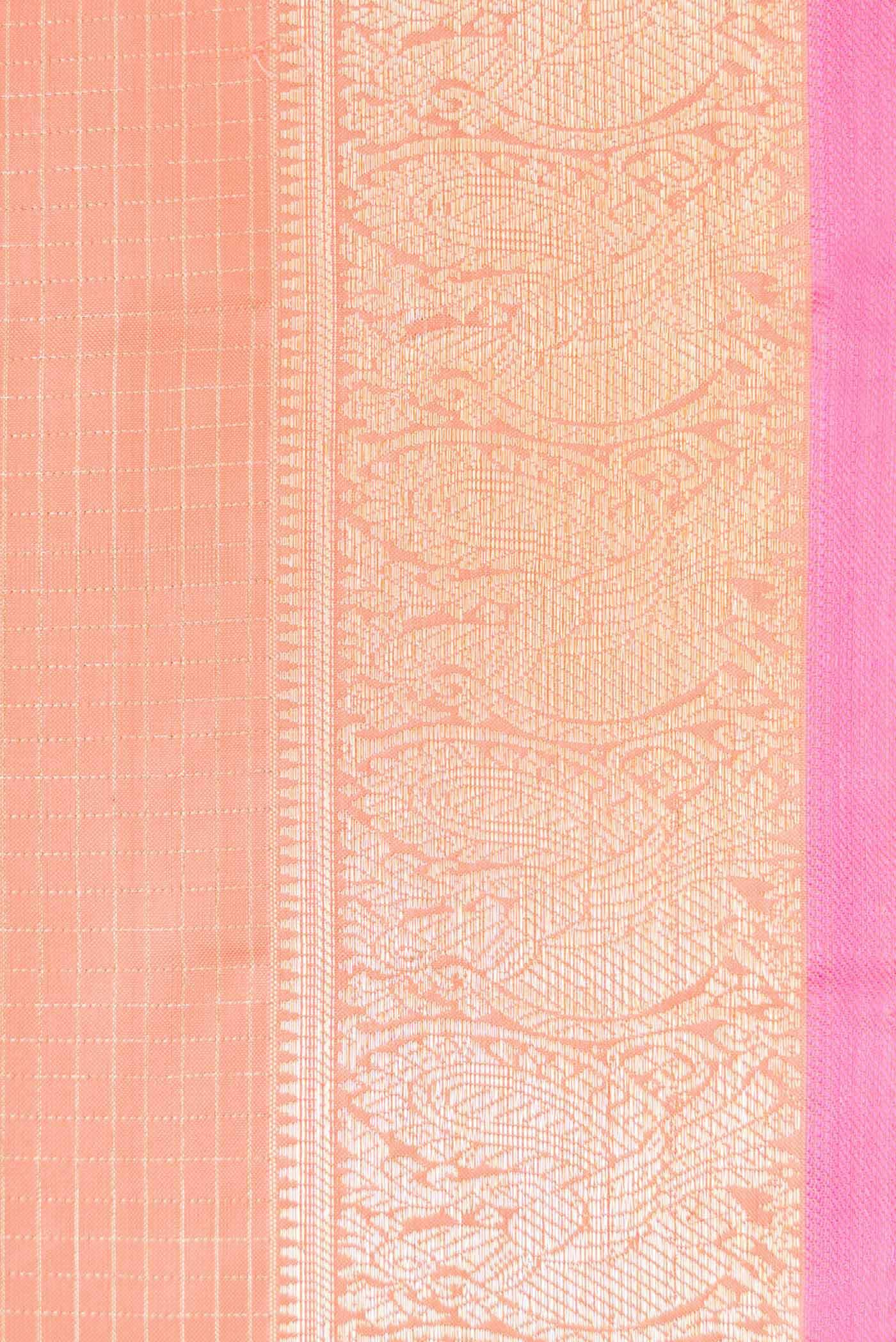 Peach Kanchipuram Silk Saree