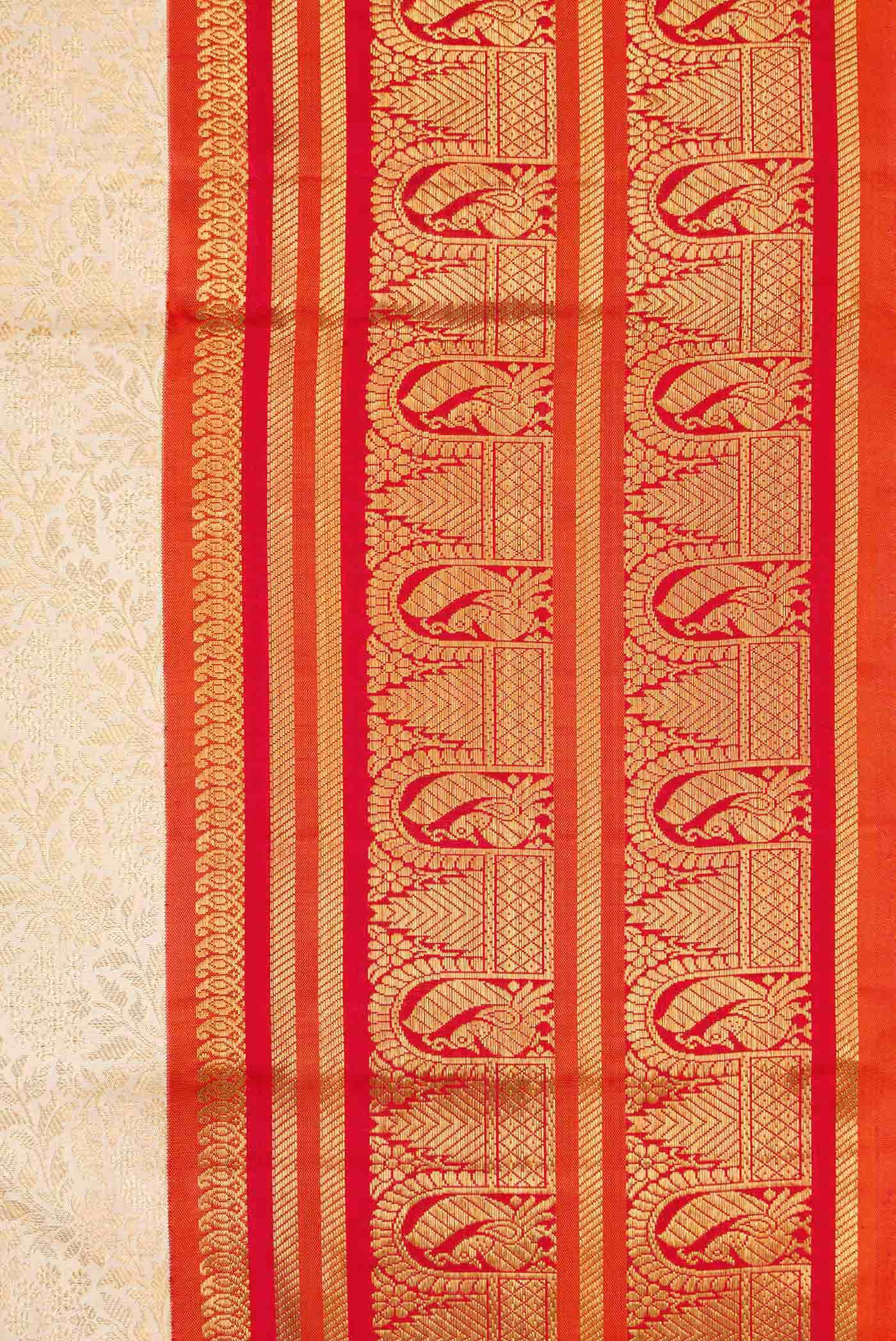 Sandal Kanchipuram Silk Saree