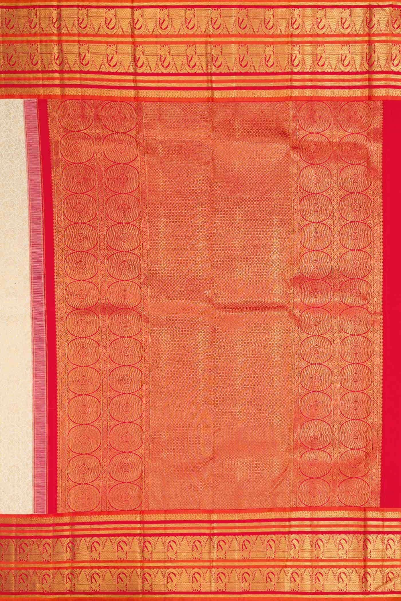 Sandal Kanchipuram Silk Saree