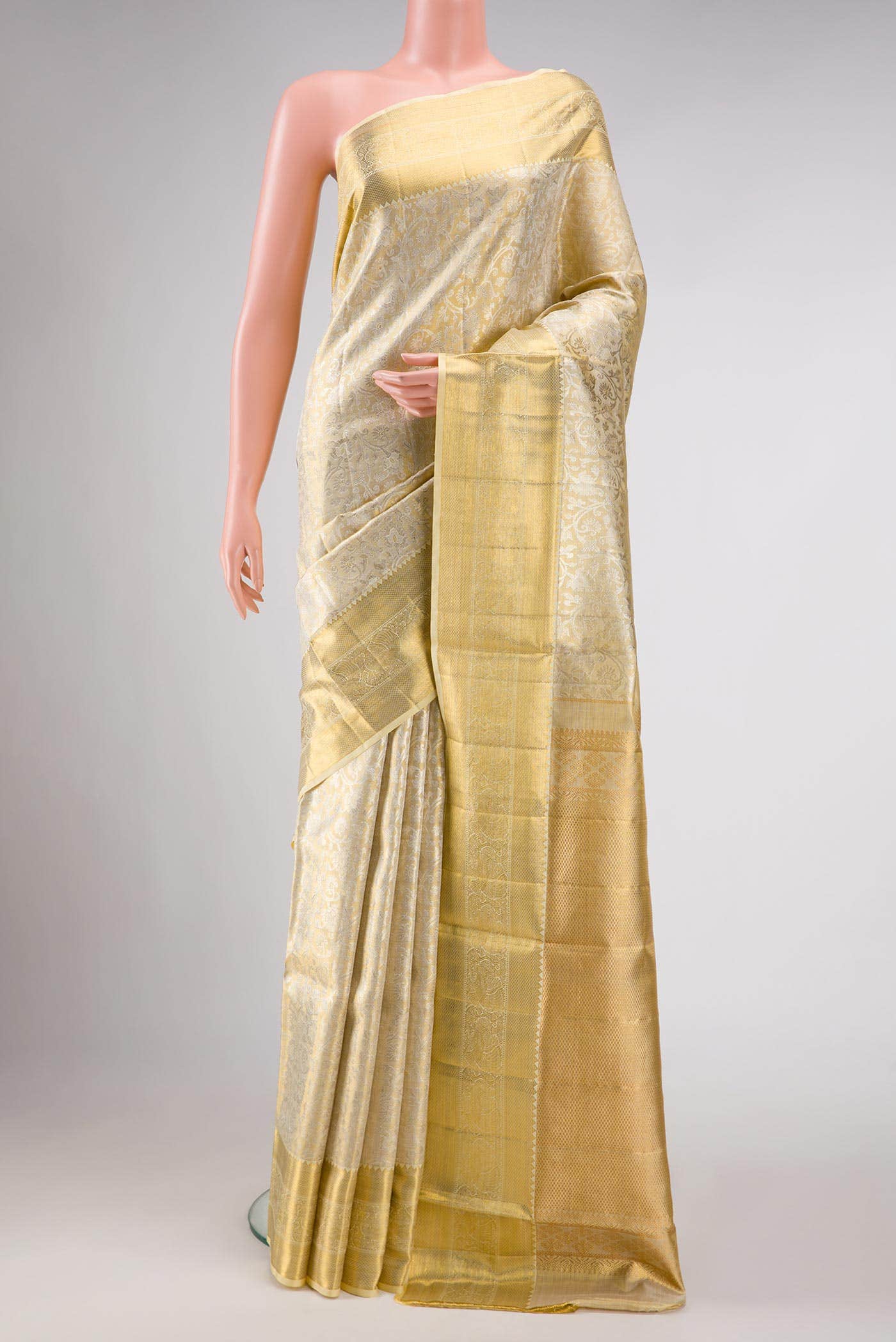 Gold Kanchipuram Tissue Silk Saree
