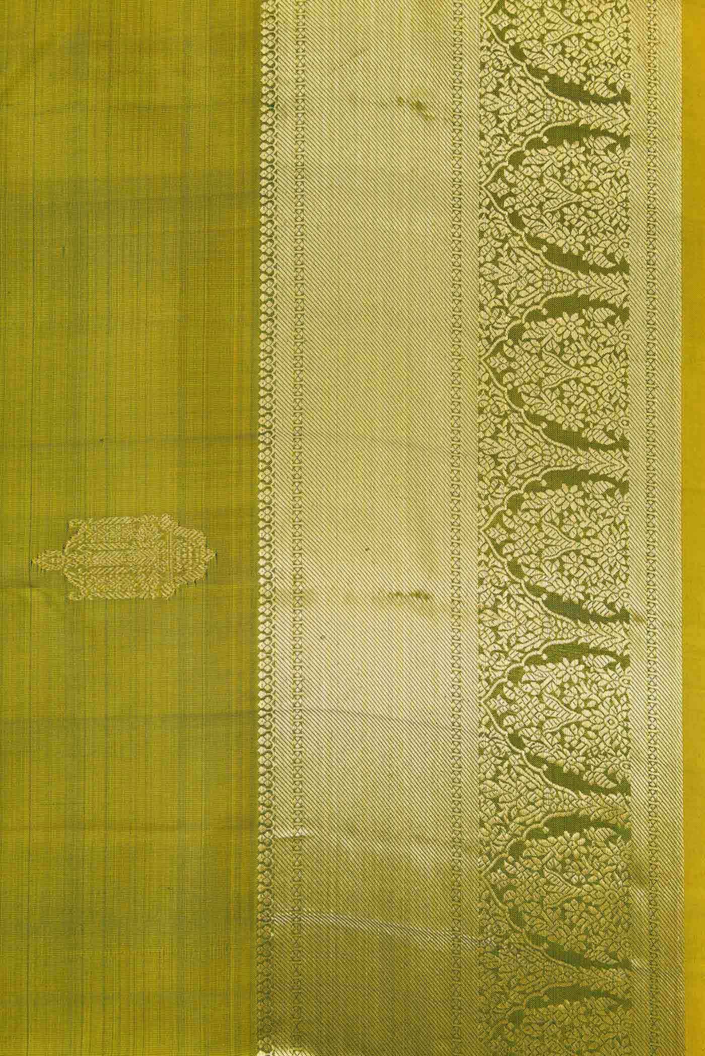 Green Dual Tone Kanchipuram Silk Saree