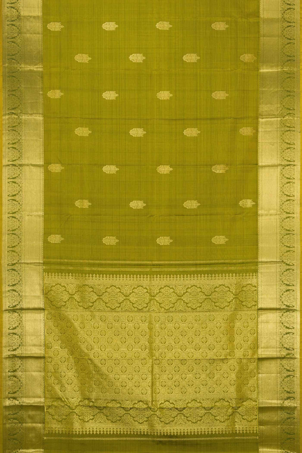 Green Dual Tone Kanchipuram Silk Saree