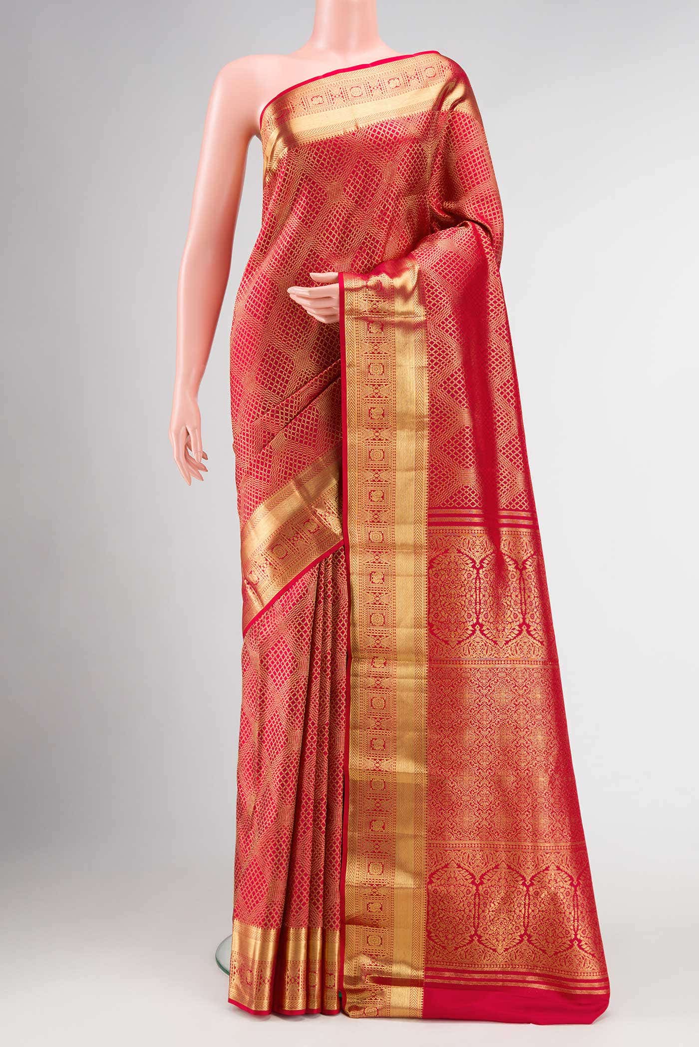 Imperial Red Kanchipuram Silk Saree