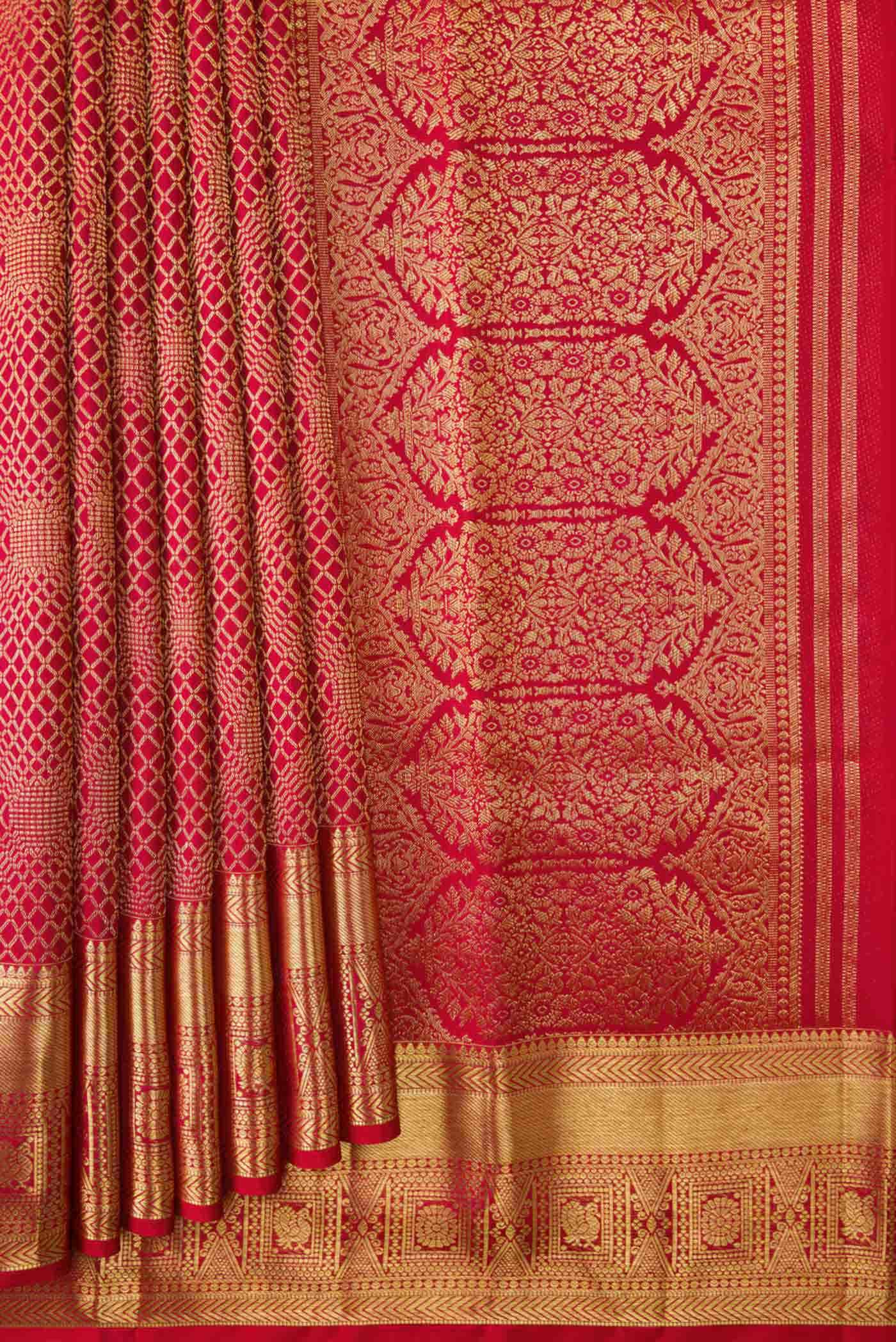 Imperial Red Kanchipuram Silk Saree