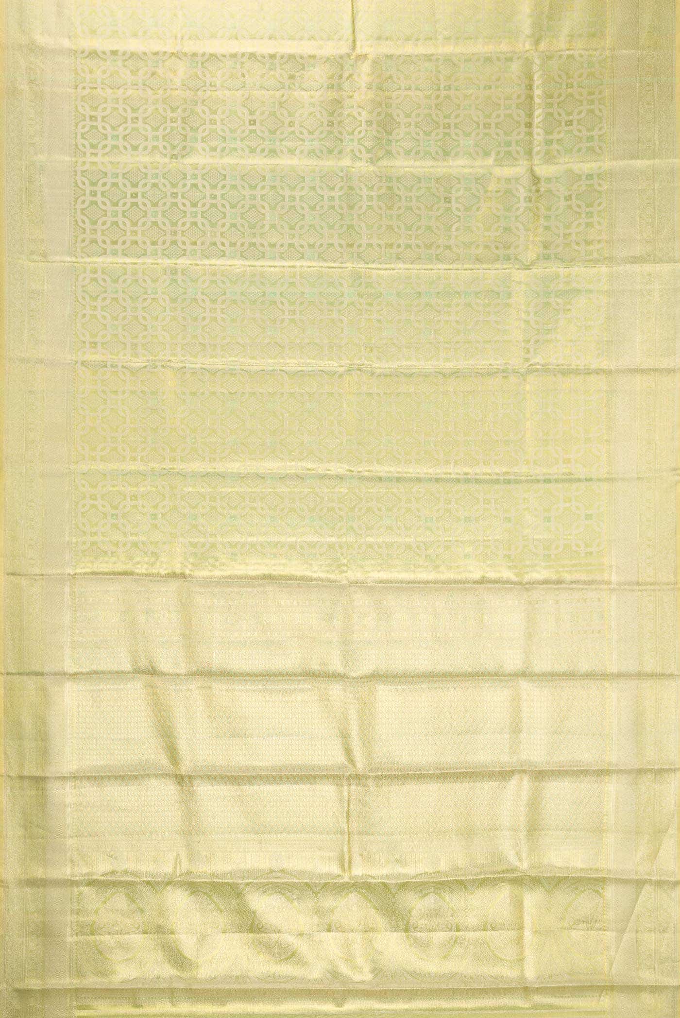 Light Green Dual Tone Kanchipuram Tissue Silk Saree