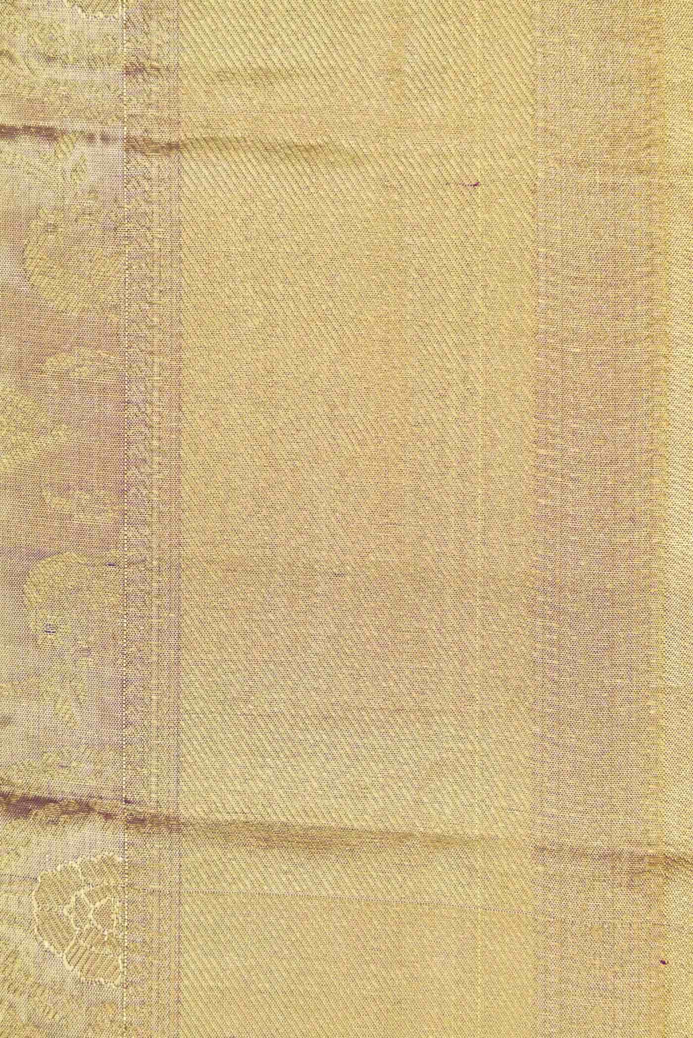 Gold Dual Tone Kanchipuram Tissue Silk Saree