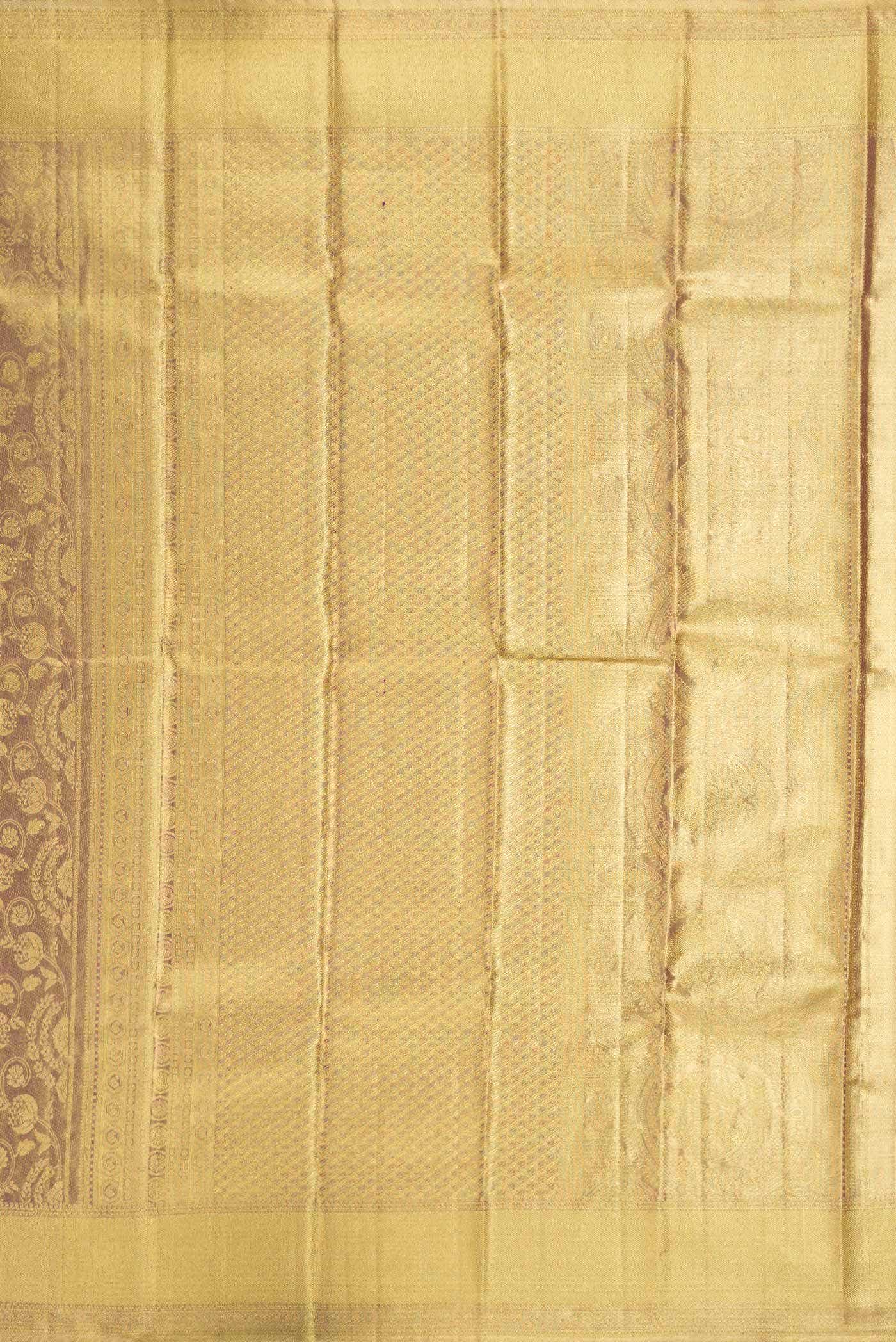 Gold Dual Tone Kanchipuram Tissue Silk Saree