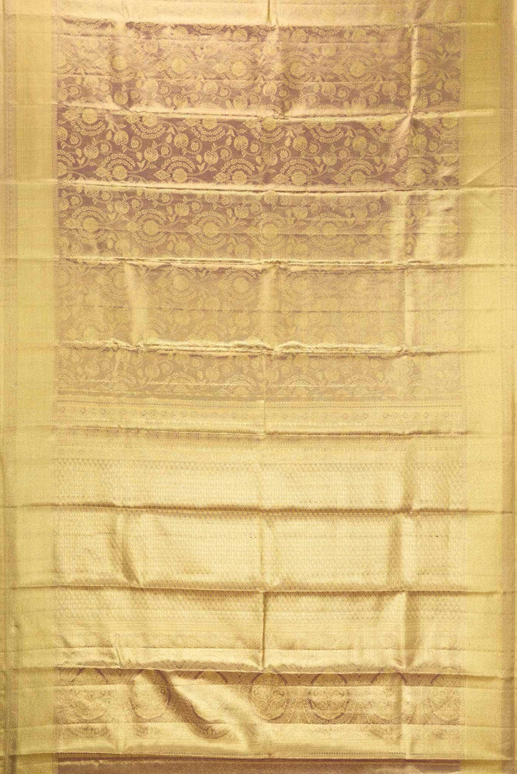 Gold Dual Tone Kanchipuram Tissue Silk Saree