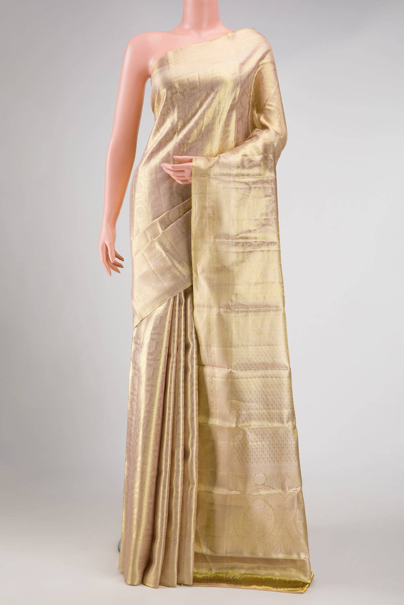Gold Kanchipuram Tissue Silk Saree