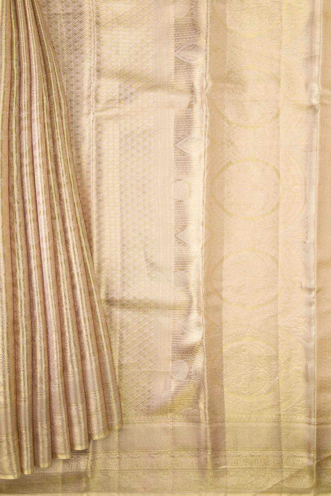 Gold Kanchipuram Tissue Silk Saree