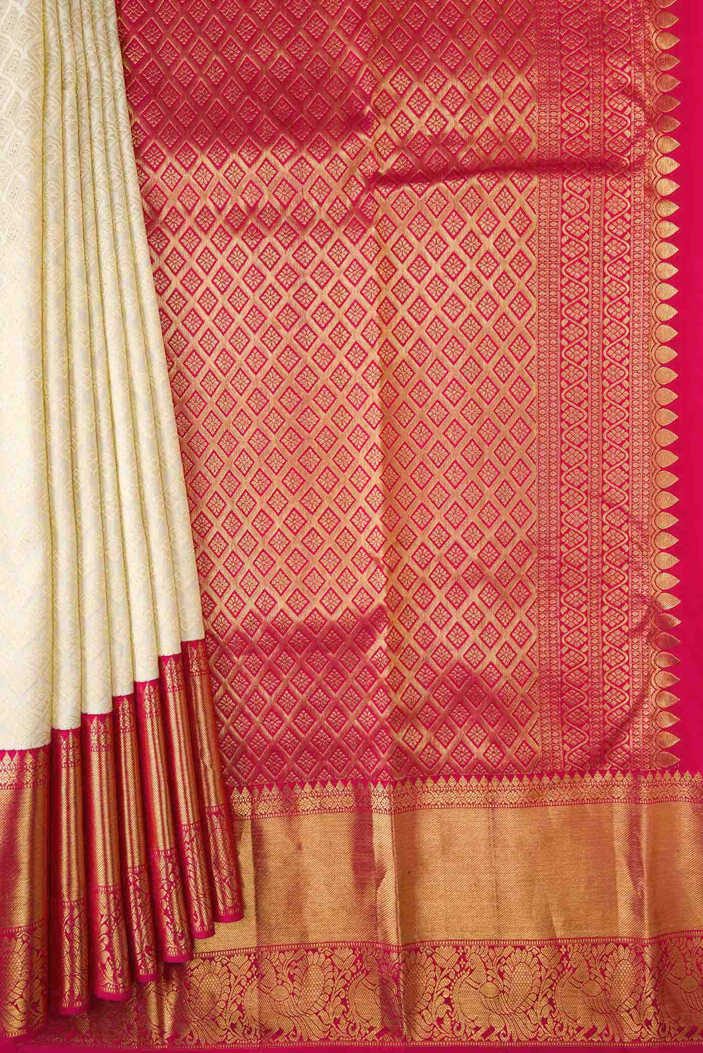 Sandal Kanchipuram Silk Saree