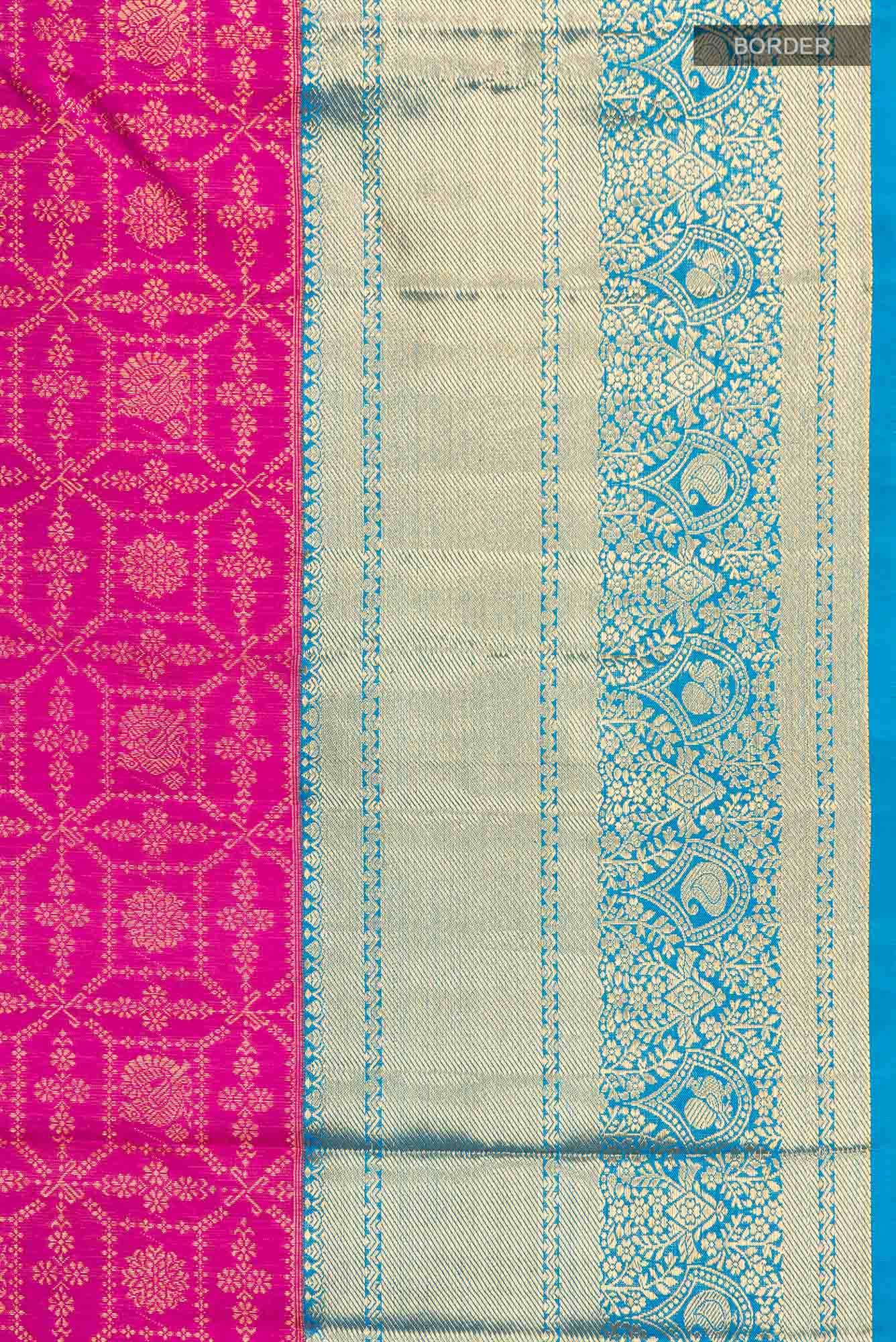 Pink Kanchipuram Silk Saree