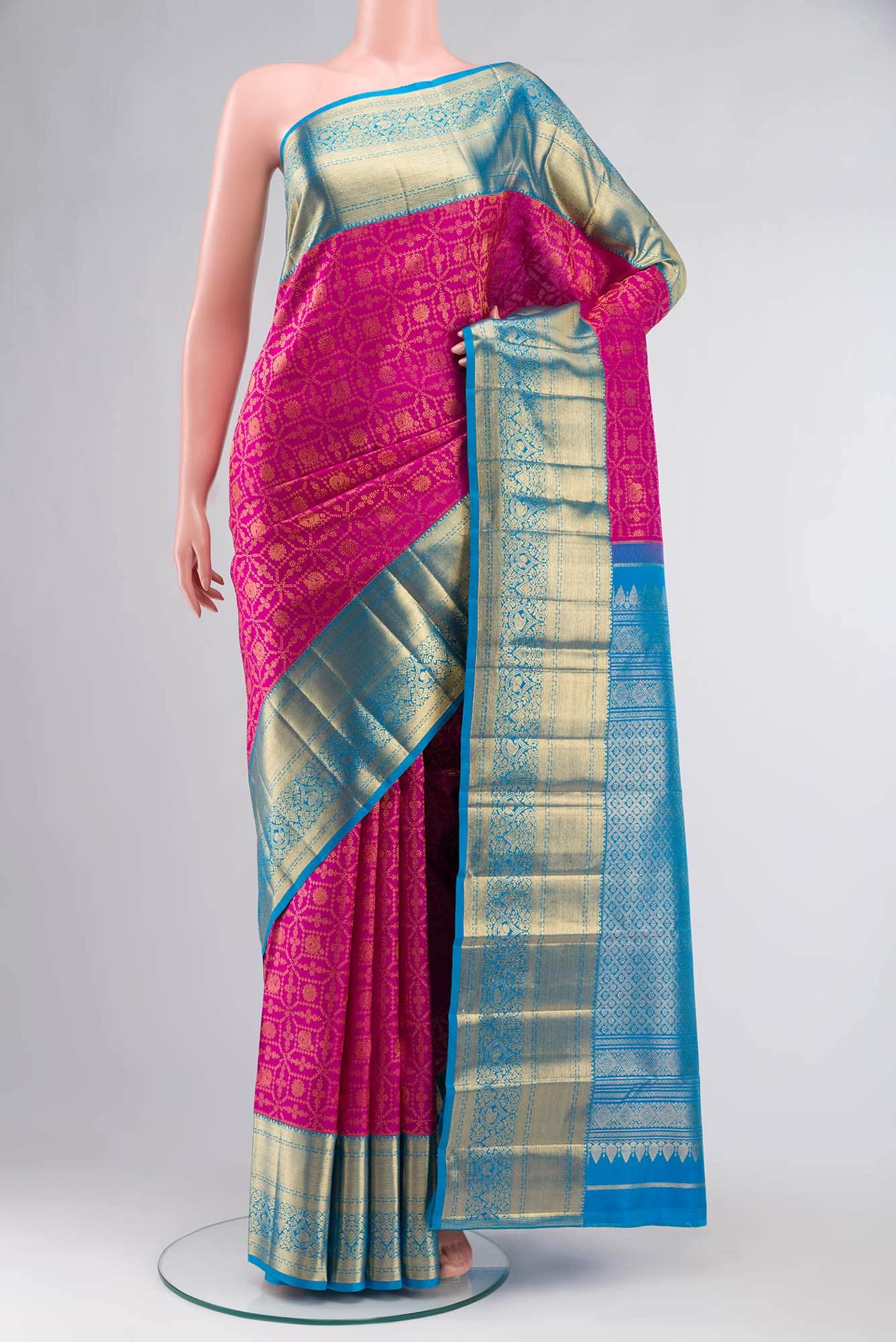 Pink Kanchipuram Silk Saree