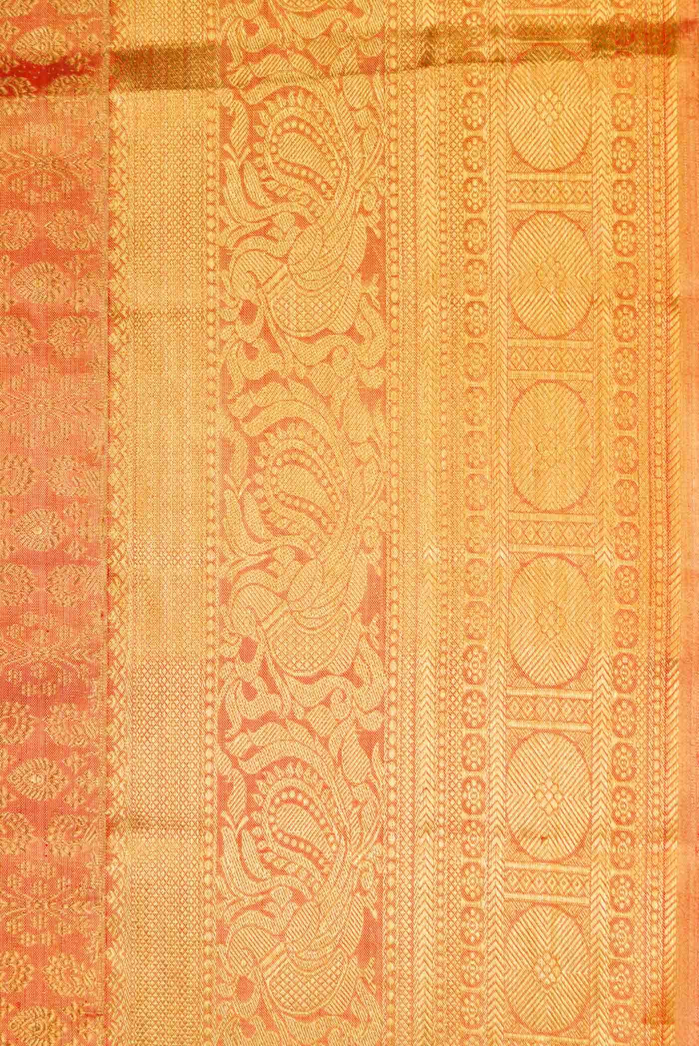 Red Dual Tone Kanchipuram Tissue Silk Saree