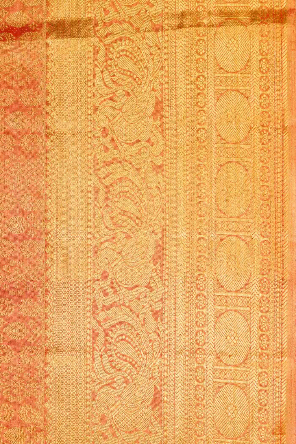 Red Dual Tone Kanchipuram Tissue Silk Saree