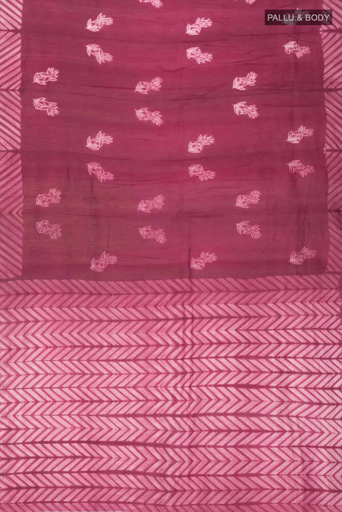Maroon Chanderi Silk Cotton Saree